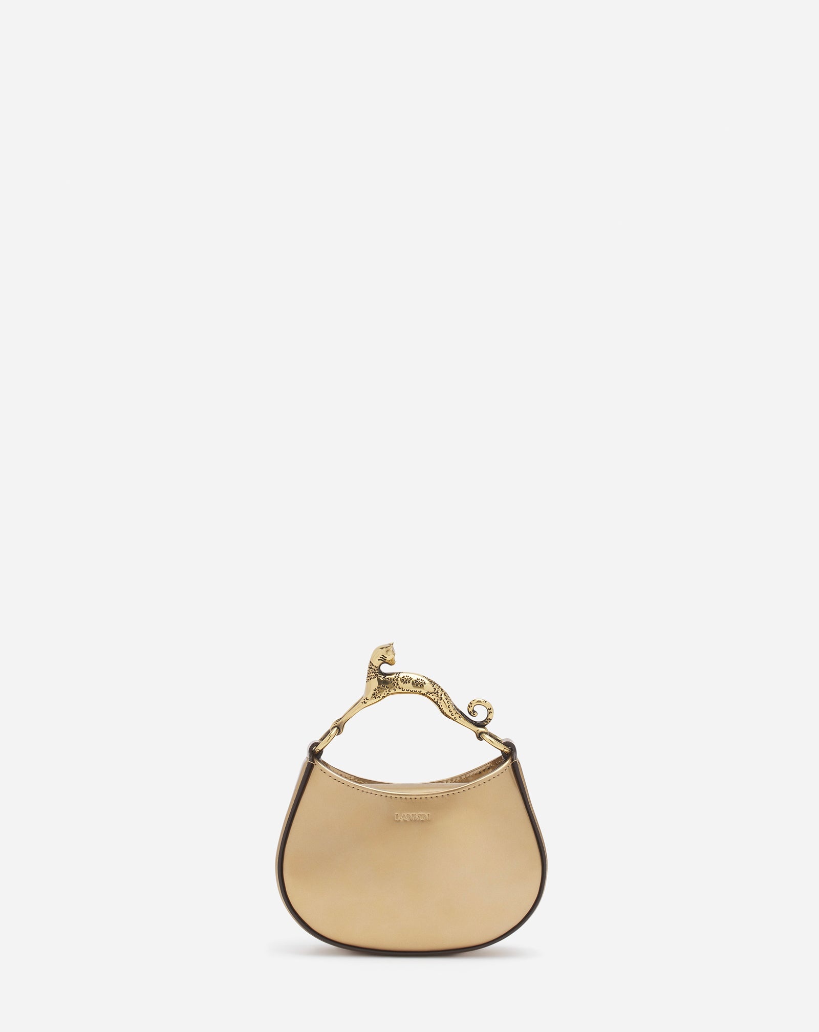 METALLIC LEATHER NANO HOBO CAT BAG - 1