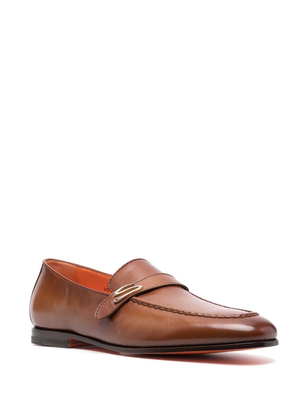 tonal leather loafers - 2