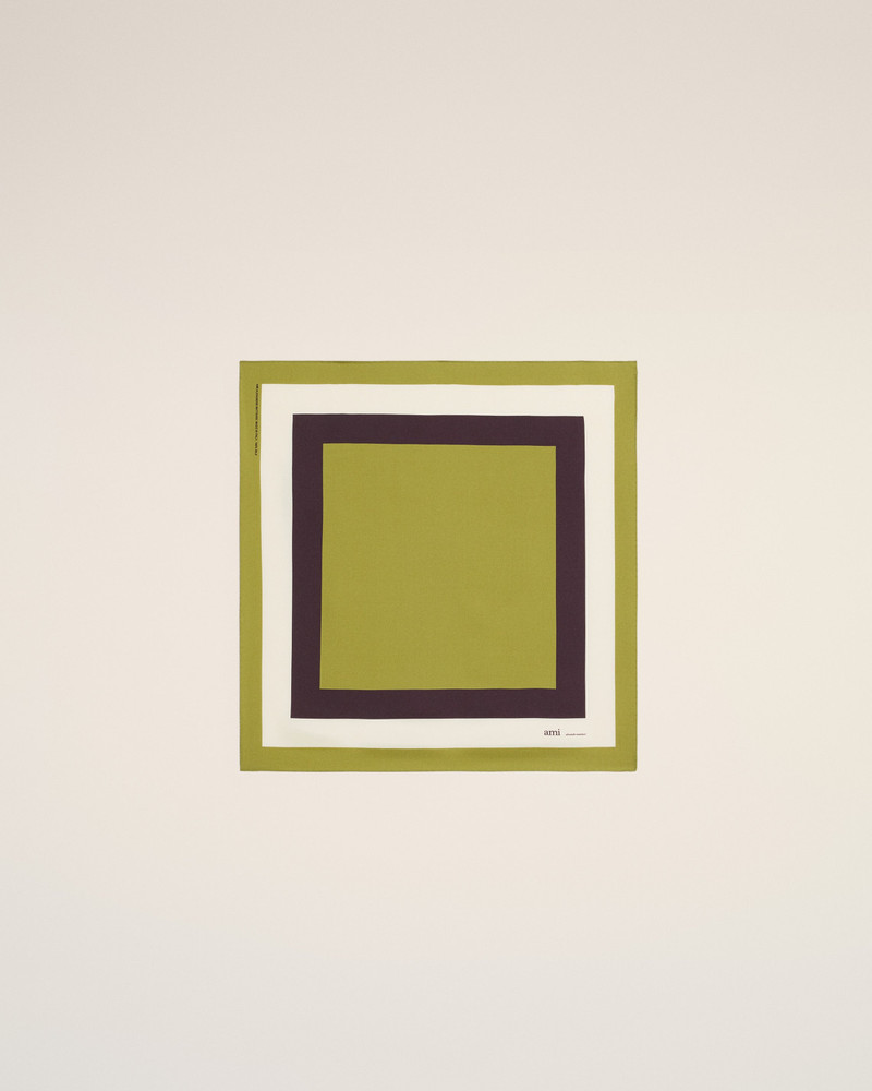 KHAKI SILK TRICOLOR BANDANA 1