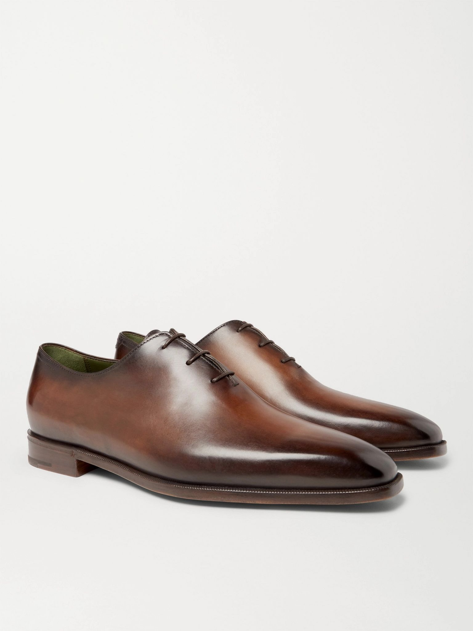 Blake Whole-Cut Venezia Leather Oxford Shoes Brown - 3