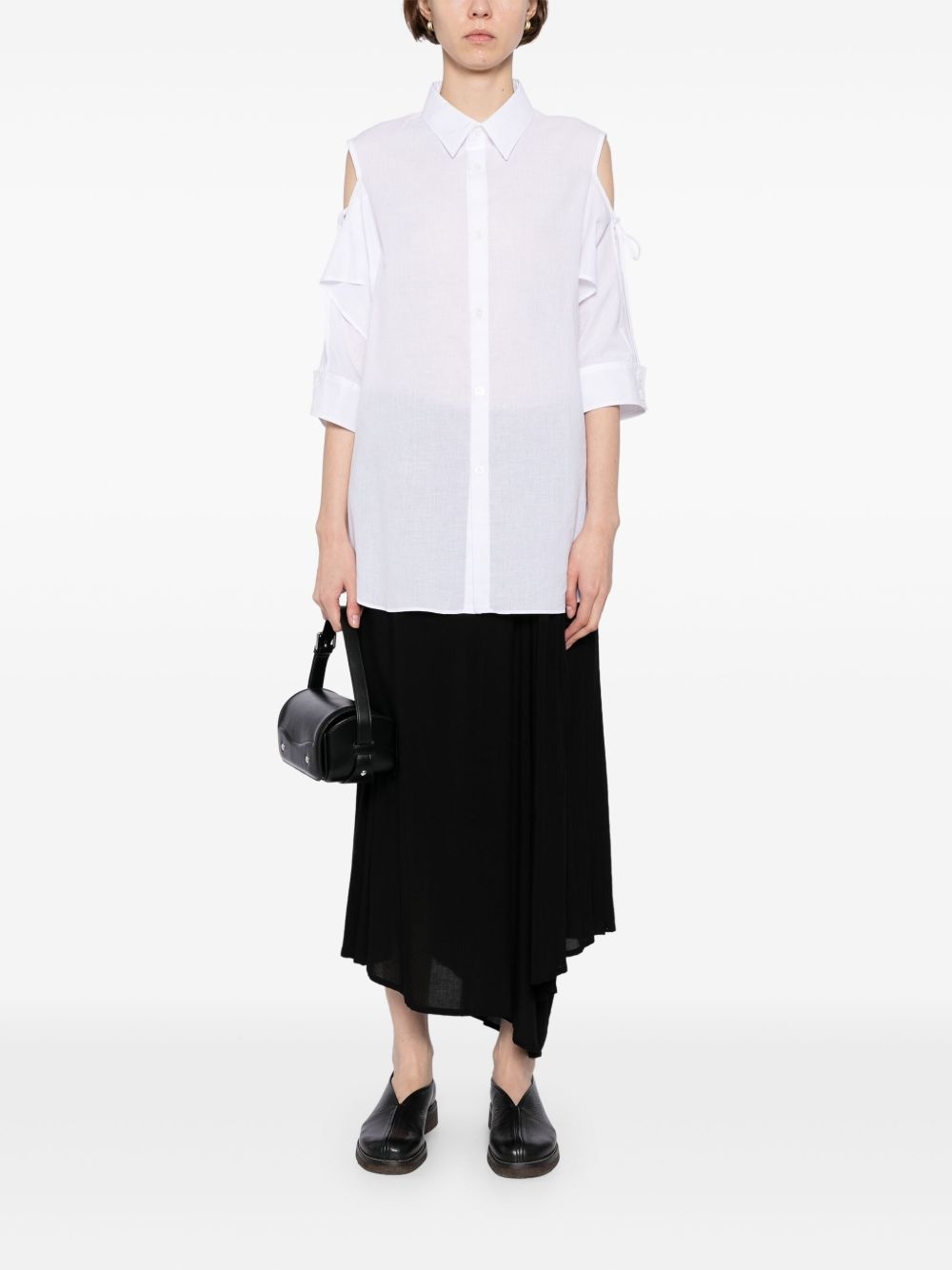 asymmetrical-shoulder shirt - 2