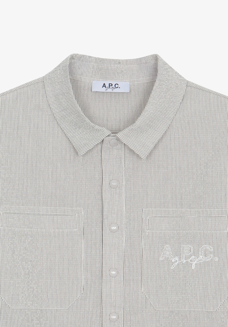 SEERSUCKER POLO A.P.C. GOLF 4