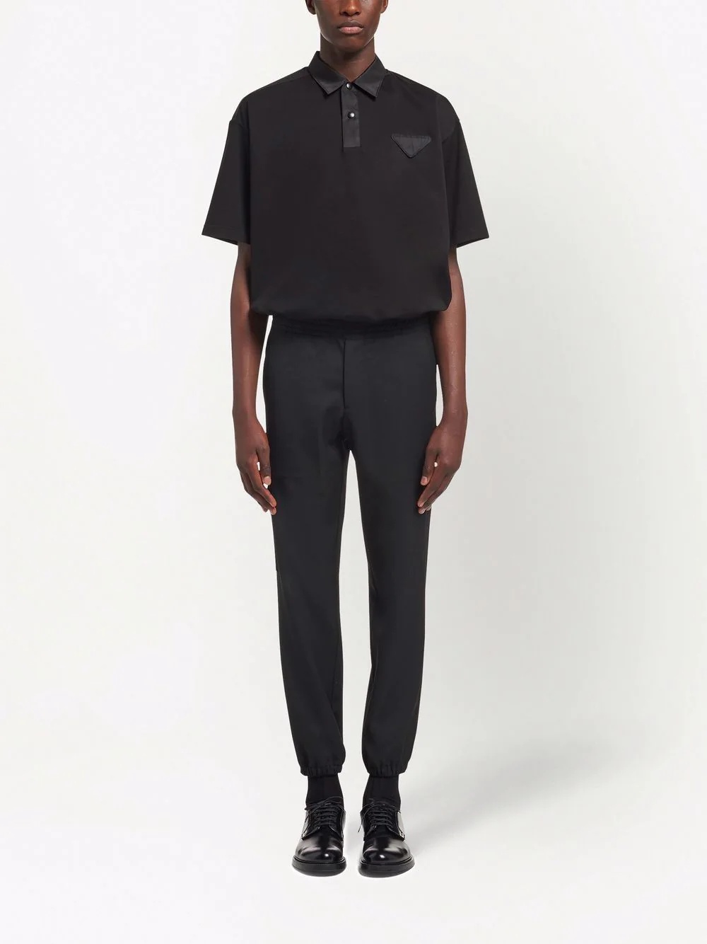 tapered wool track trousers - 2