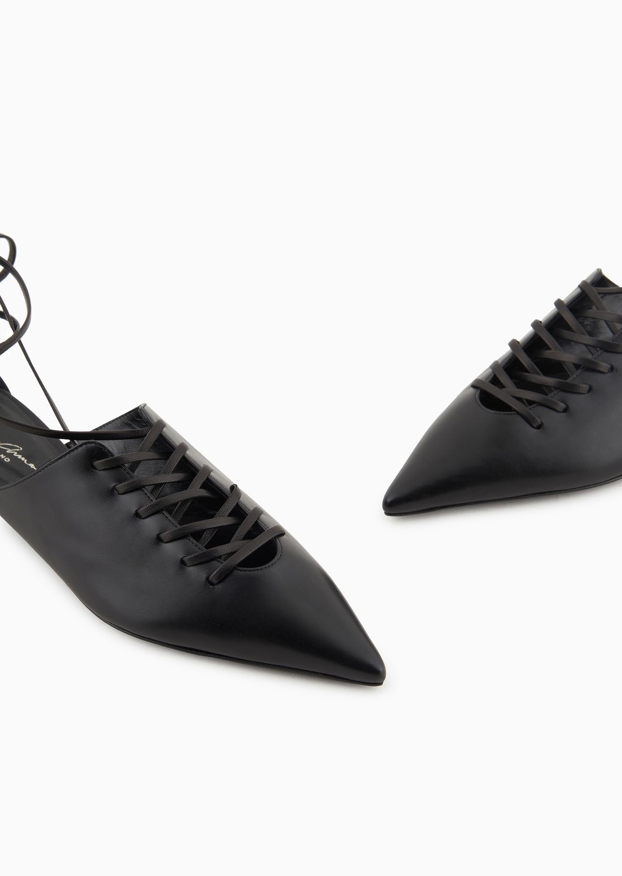Leather ballerinas with an ankle fastening - 5