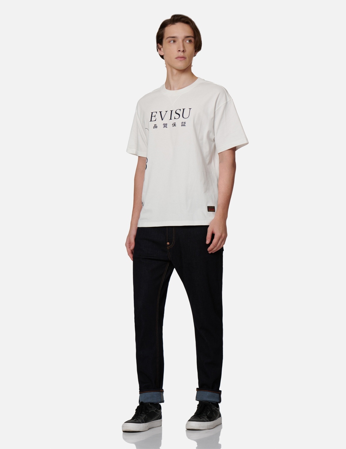 JAPANESE-PATTERN DAICOCK PRINT CARROT-FIT JEANS #2017 - 4