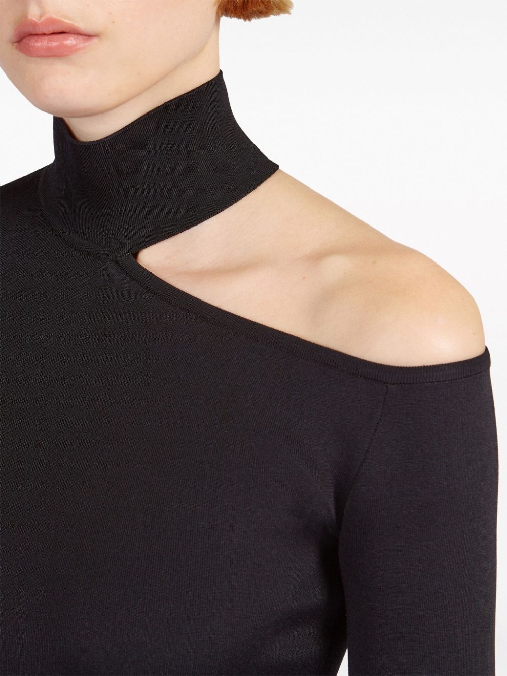 cut-out knitted midi dress - 5