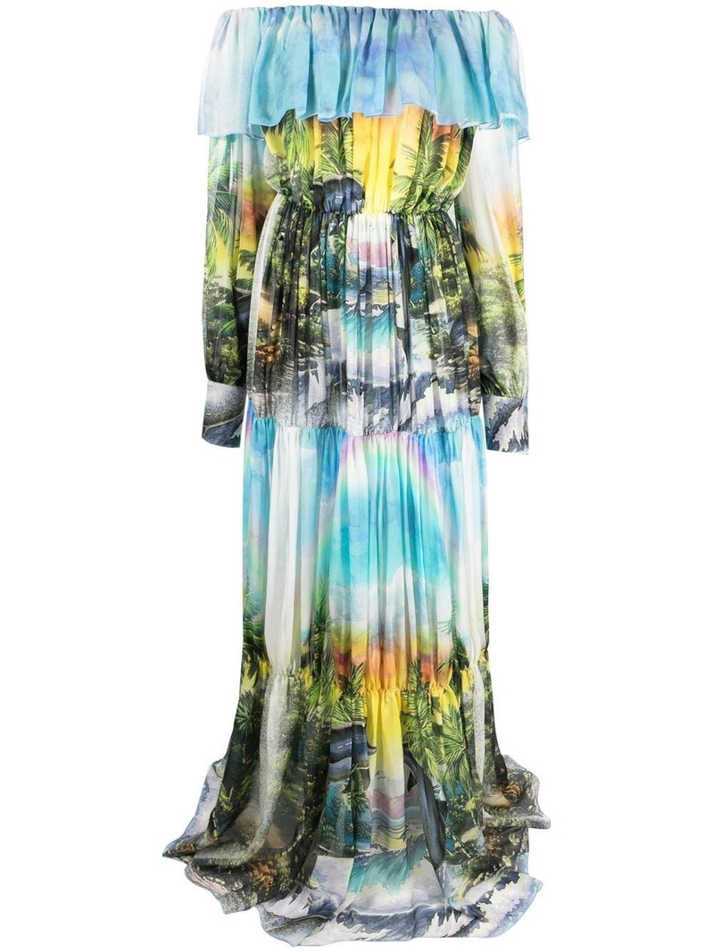 Hawaii pleated maxi dress 1