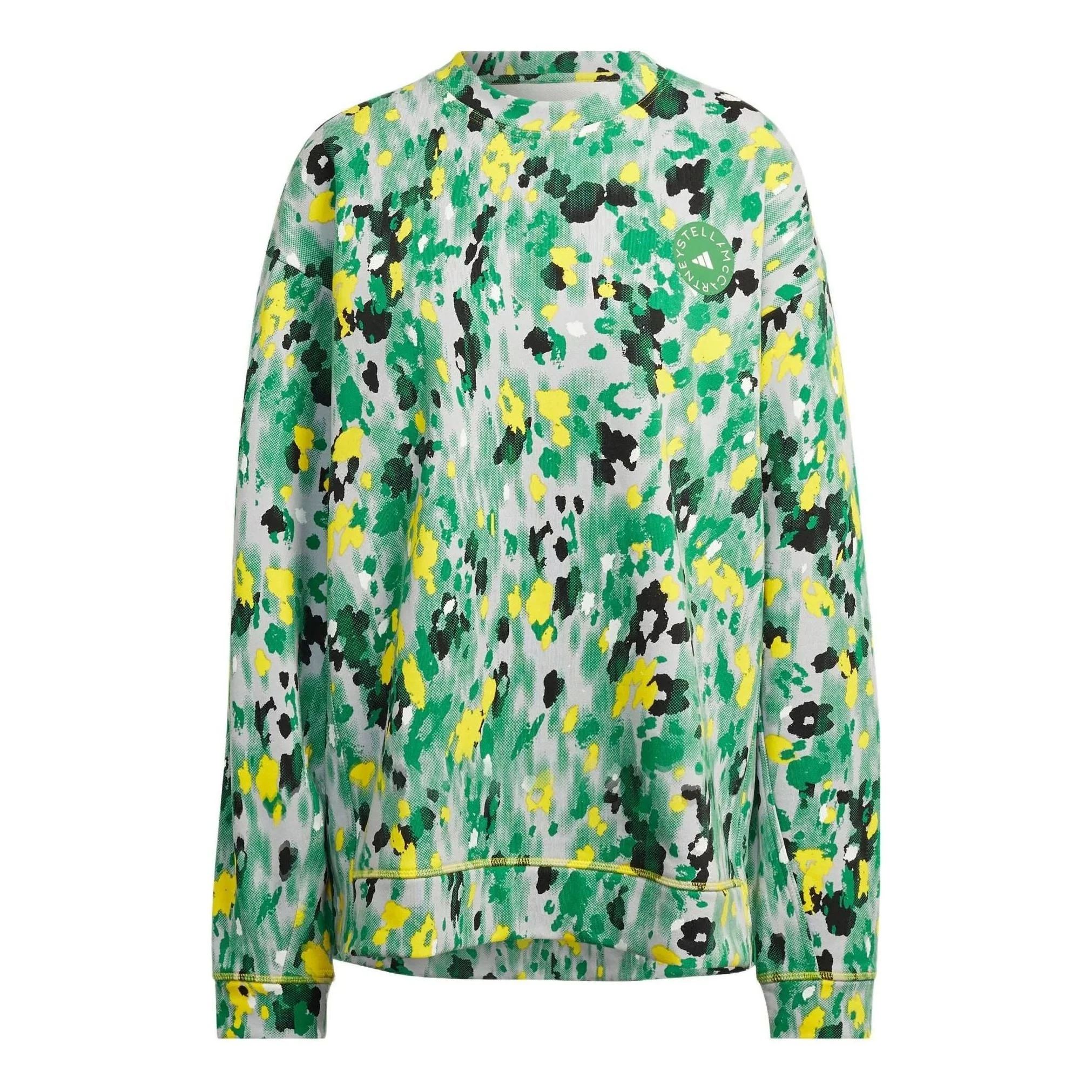 (WMNS) adidas by Stella McCartney Floral Print Sweatshirt 'Green' HG1932 - 1