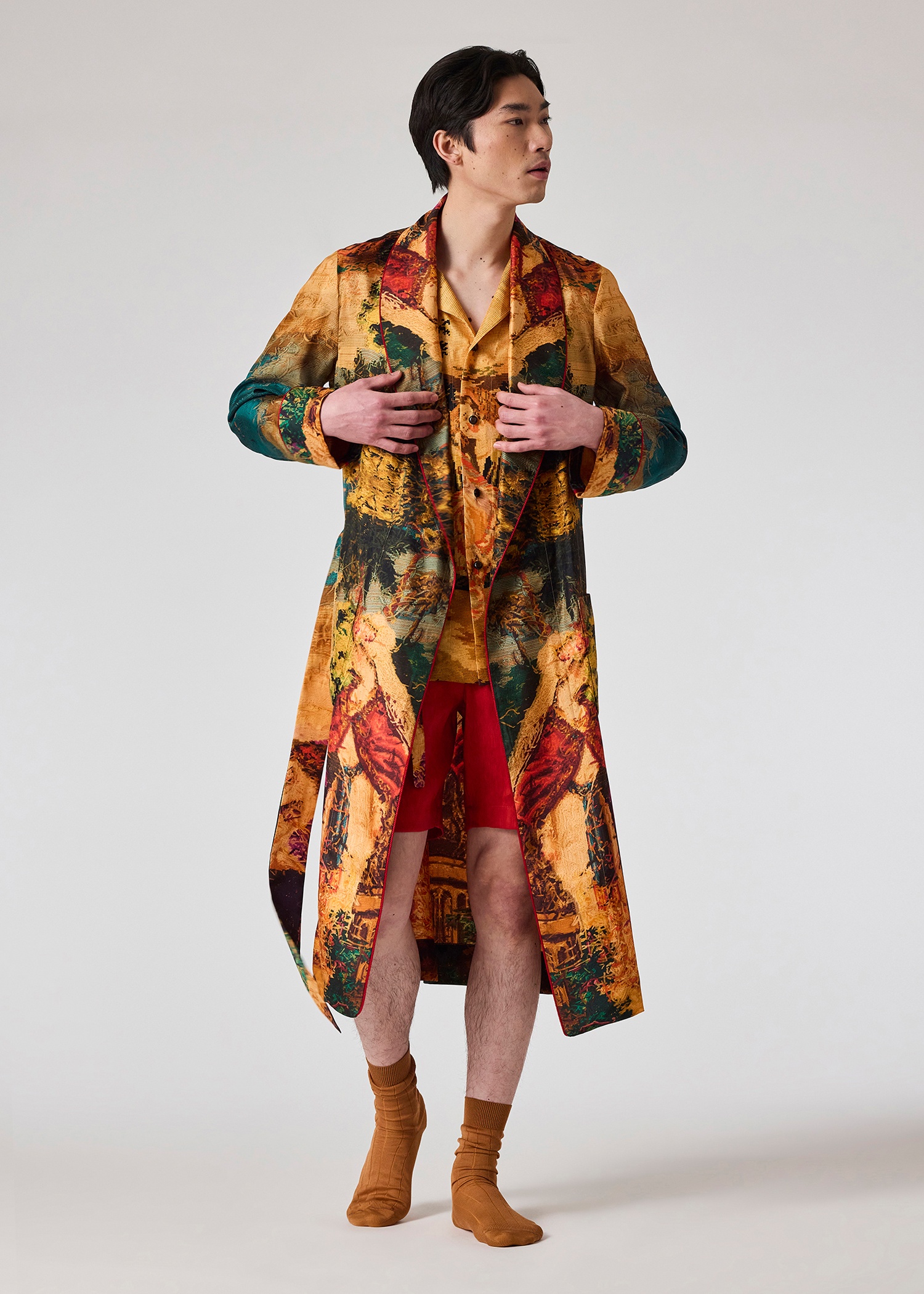 Daniel Hanson For Paul Smith - Tapestry Print Silk Dressing Gown - 8