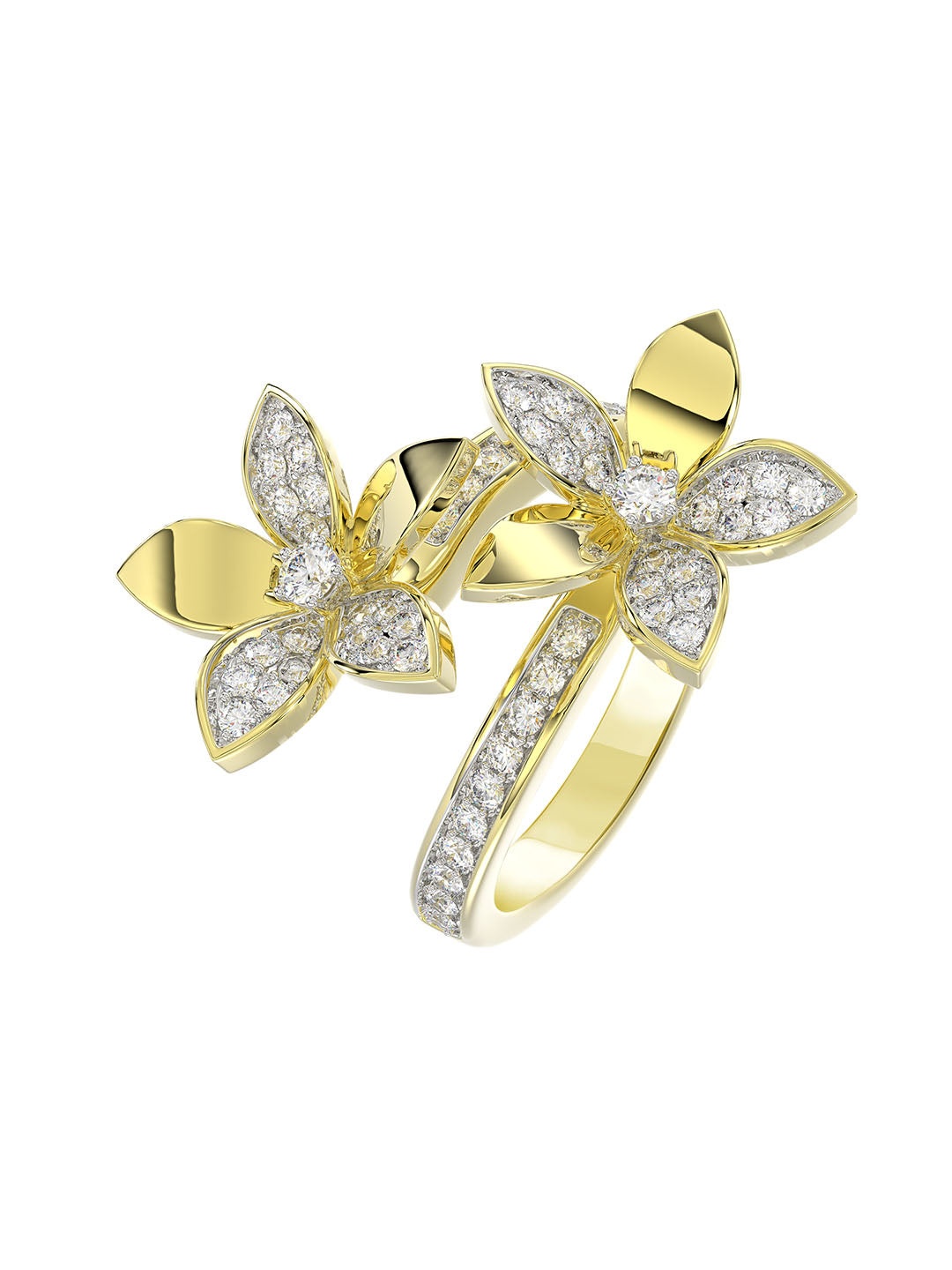 WILD FLOWER YELLOW GOLD RING - 3