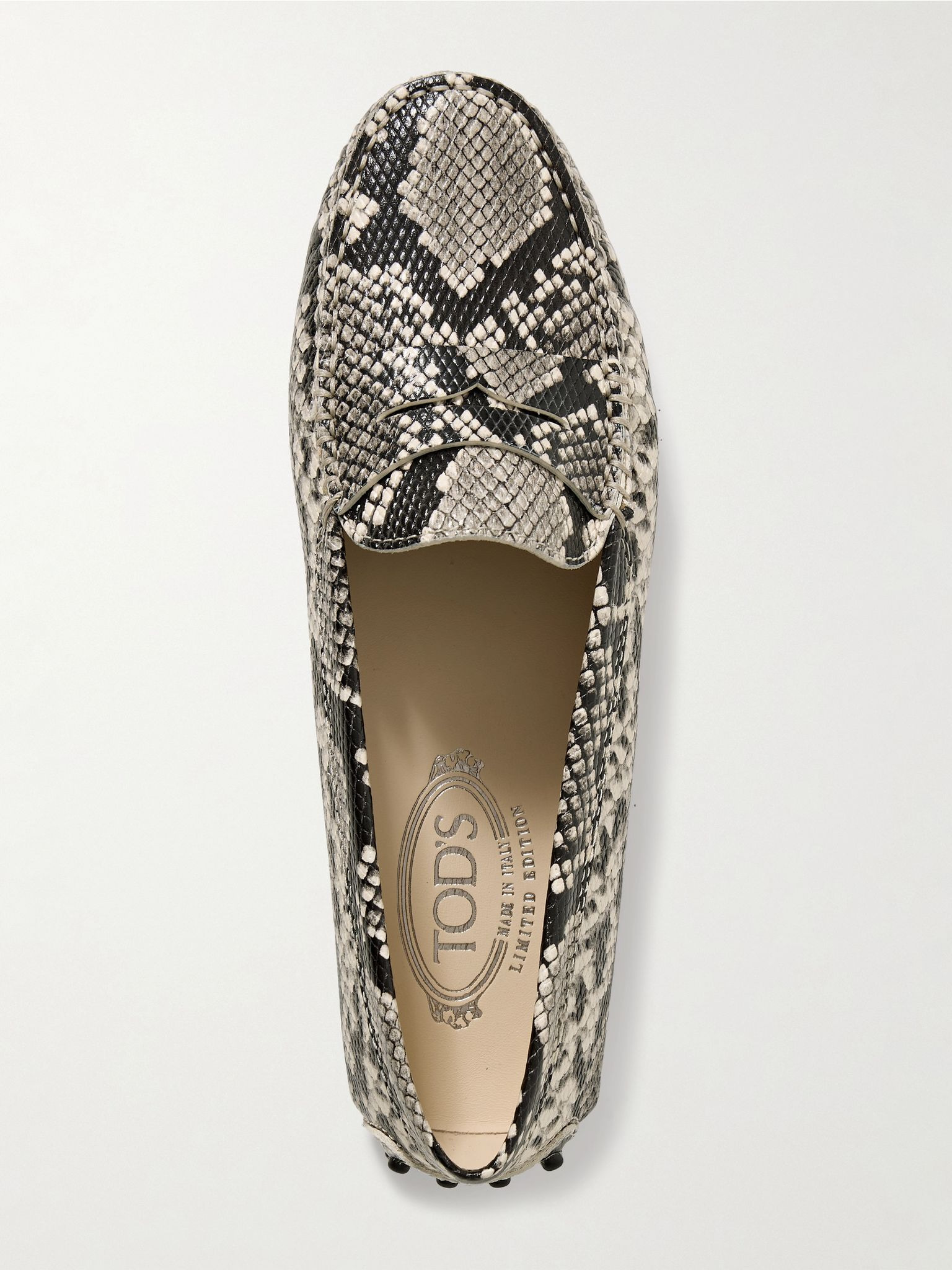 Gommino snake-effect leather loafers Snake print - 5