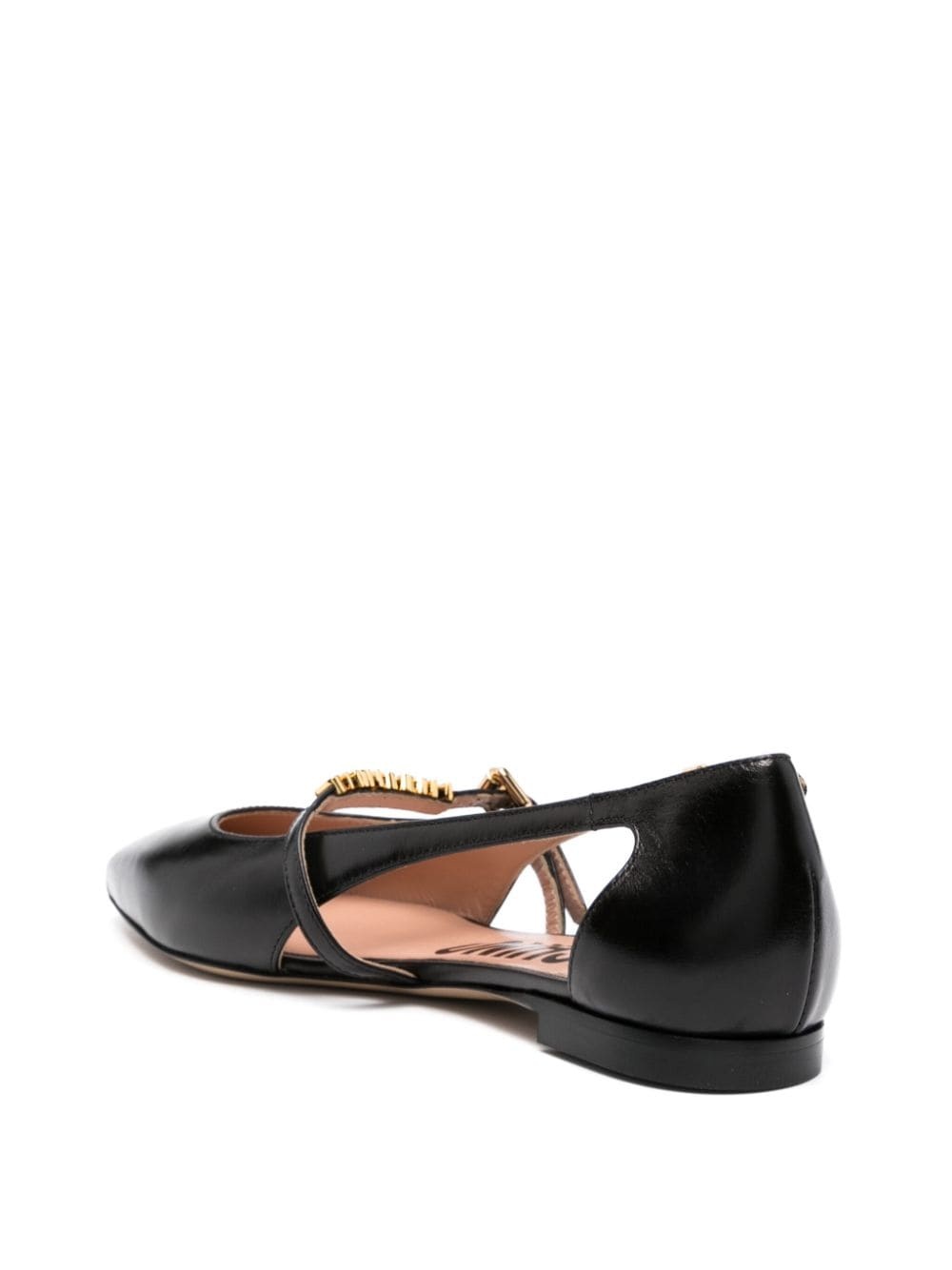 logo-lettering ballet flats - 3