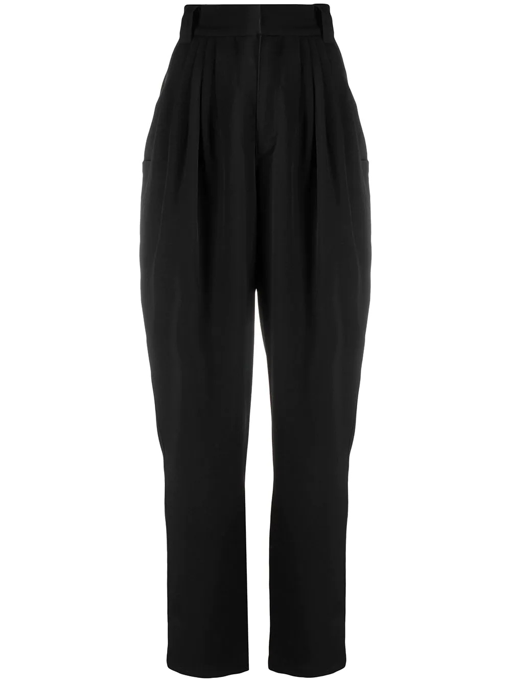 high-waisted tapered trousers - 1