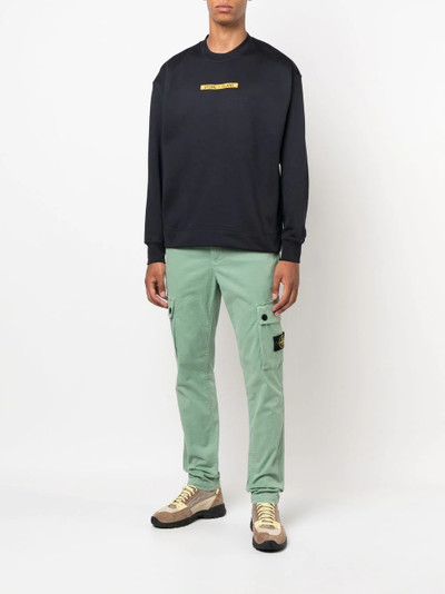 Stone Island logo-print long-sleeve sweatshirt outlook