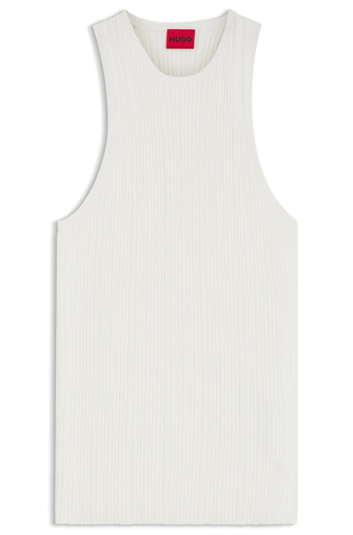 SLEEVELESS TOP WITH IRREGULAR RIB - 1