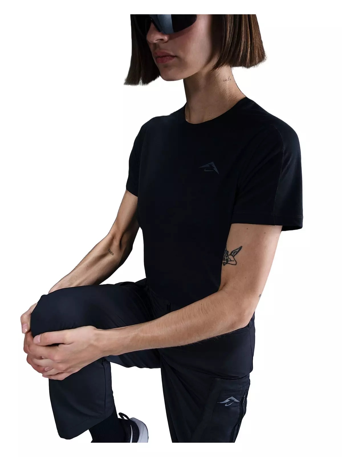 Women's Trail Dri-FIT Short-Sleeve Running Top -Black - 3