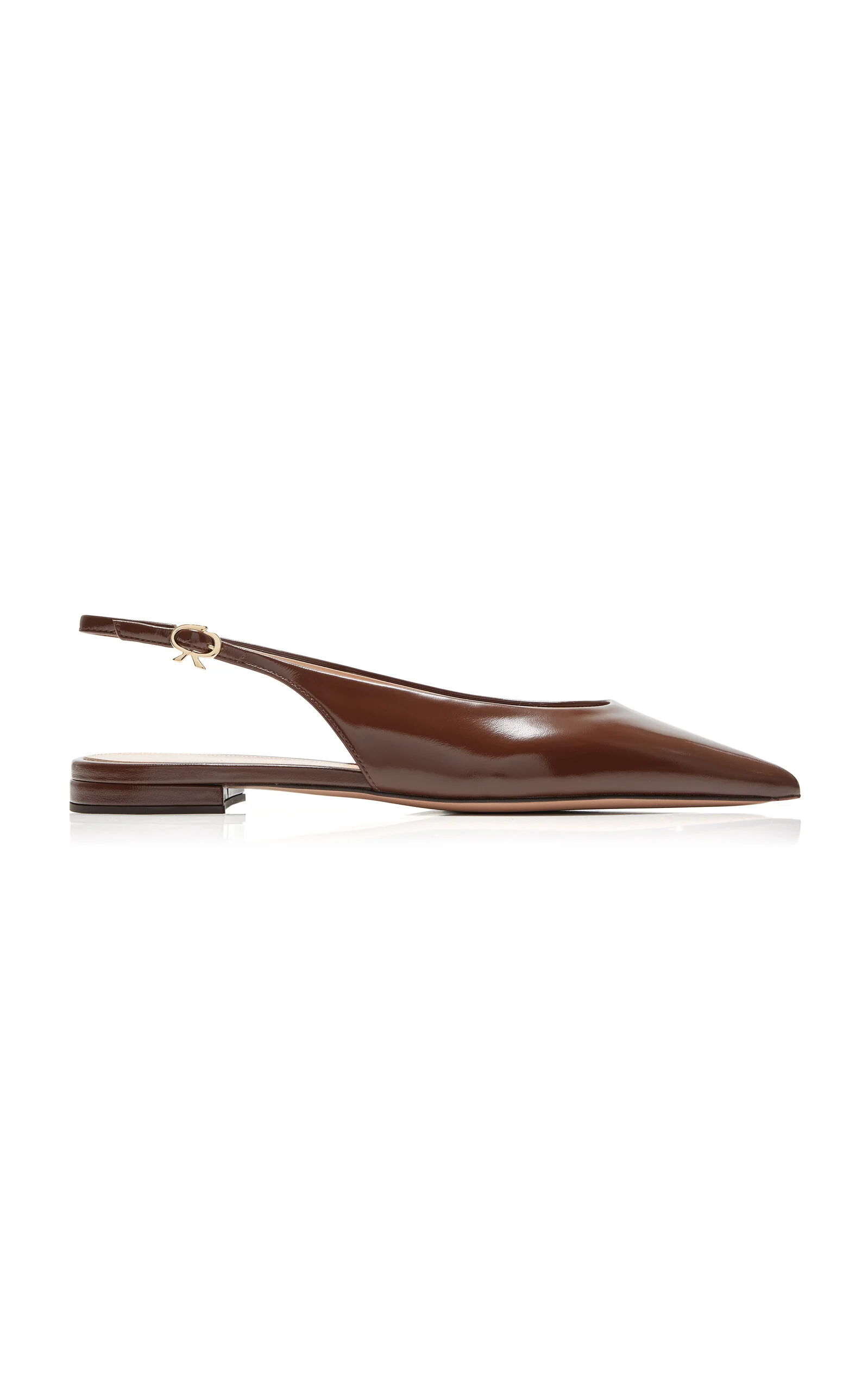 Robbie Leather Slingback Flats brown - 1