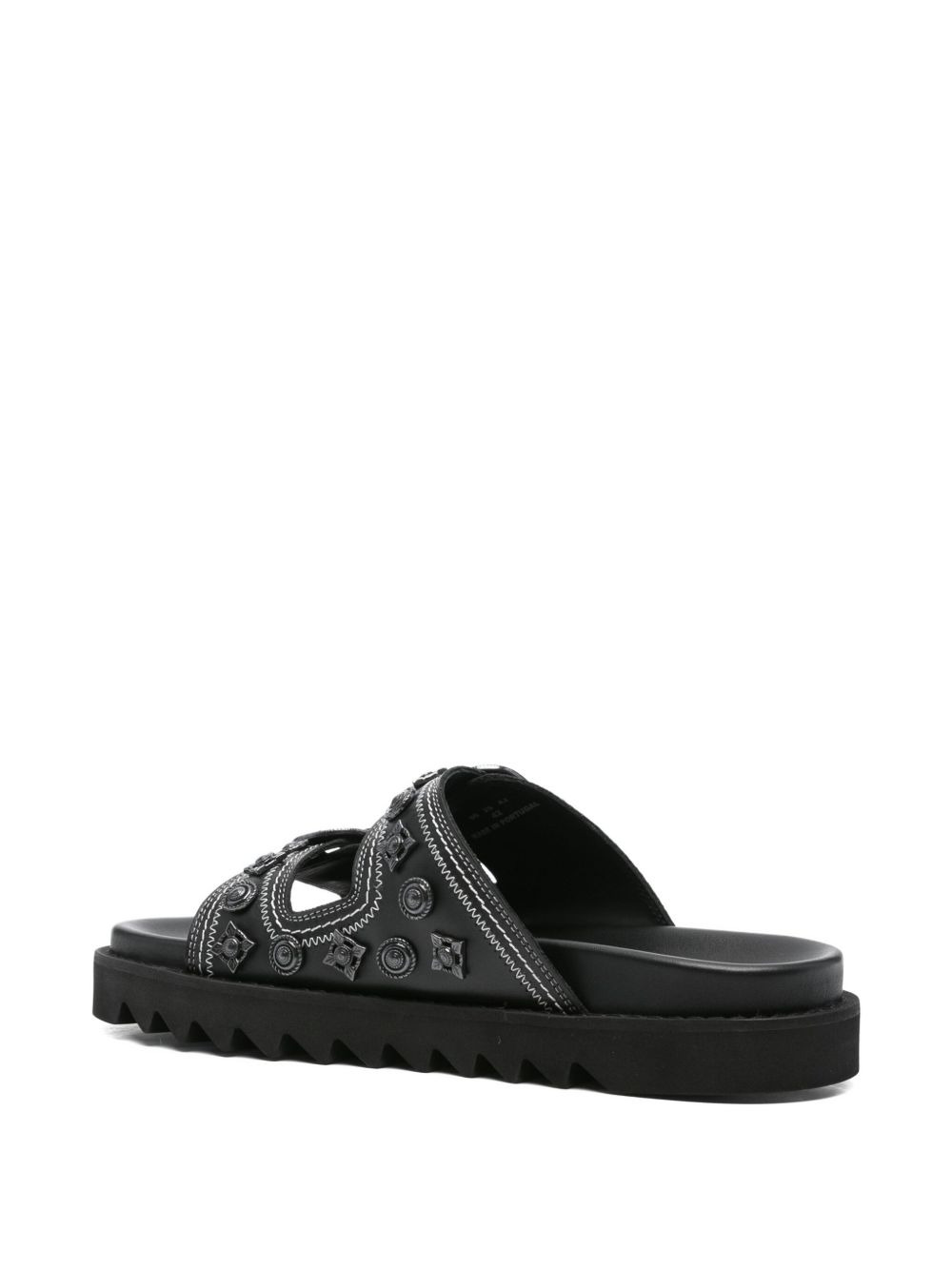 buckle-embellished leather sandals - 3