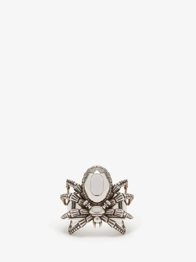 Men's Spider Ring in Antique Silver - 1
