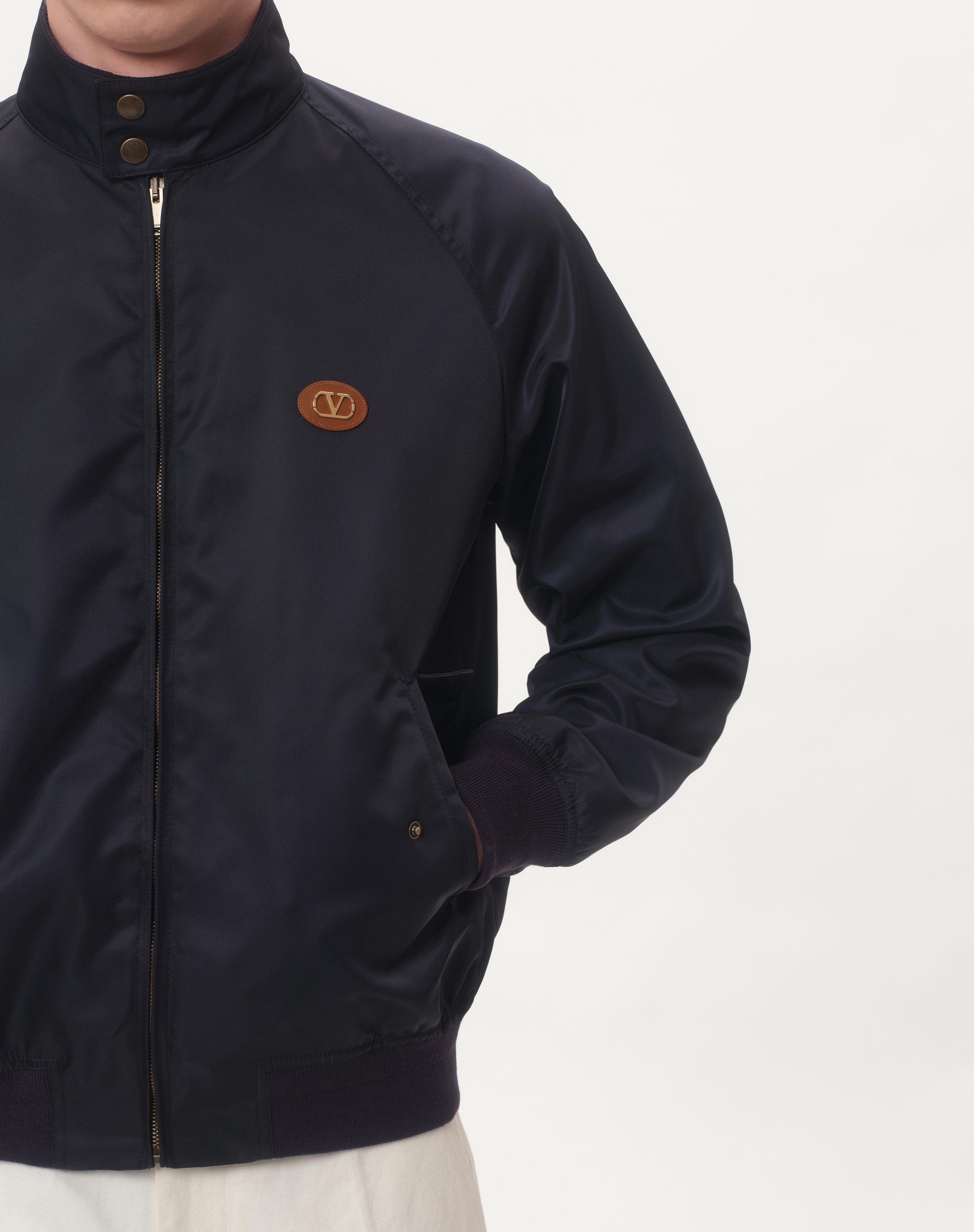 NYLON BLOUSON WITH VLOGO PATCH - 4