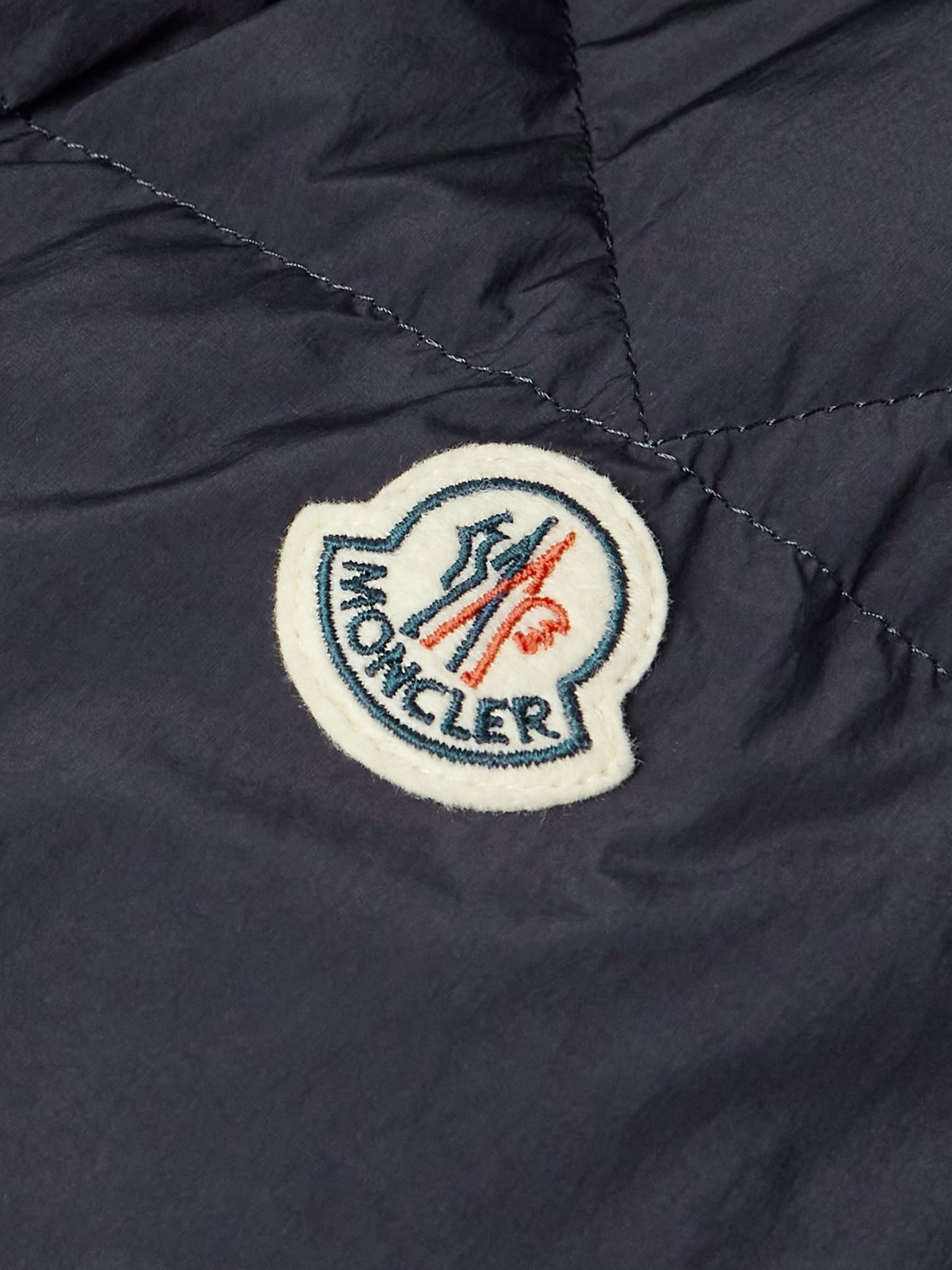 Marcelettes Faux Shearling-Trimmed Quilted Shell Down Jacket Navy - 5