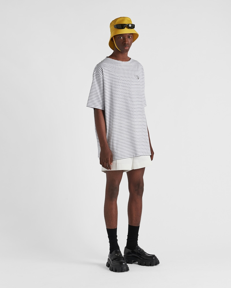 Prada Oversized striped cotton T-shirt outlook