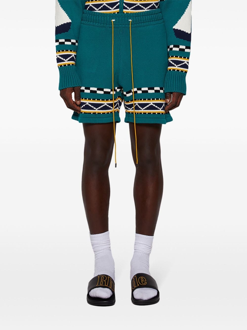 Bateau intarsia-knit shorts - 3