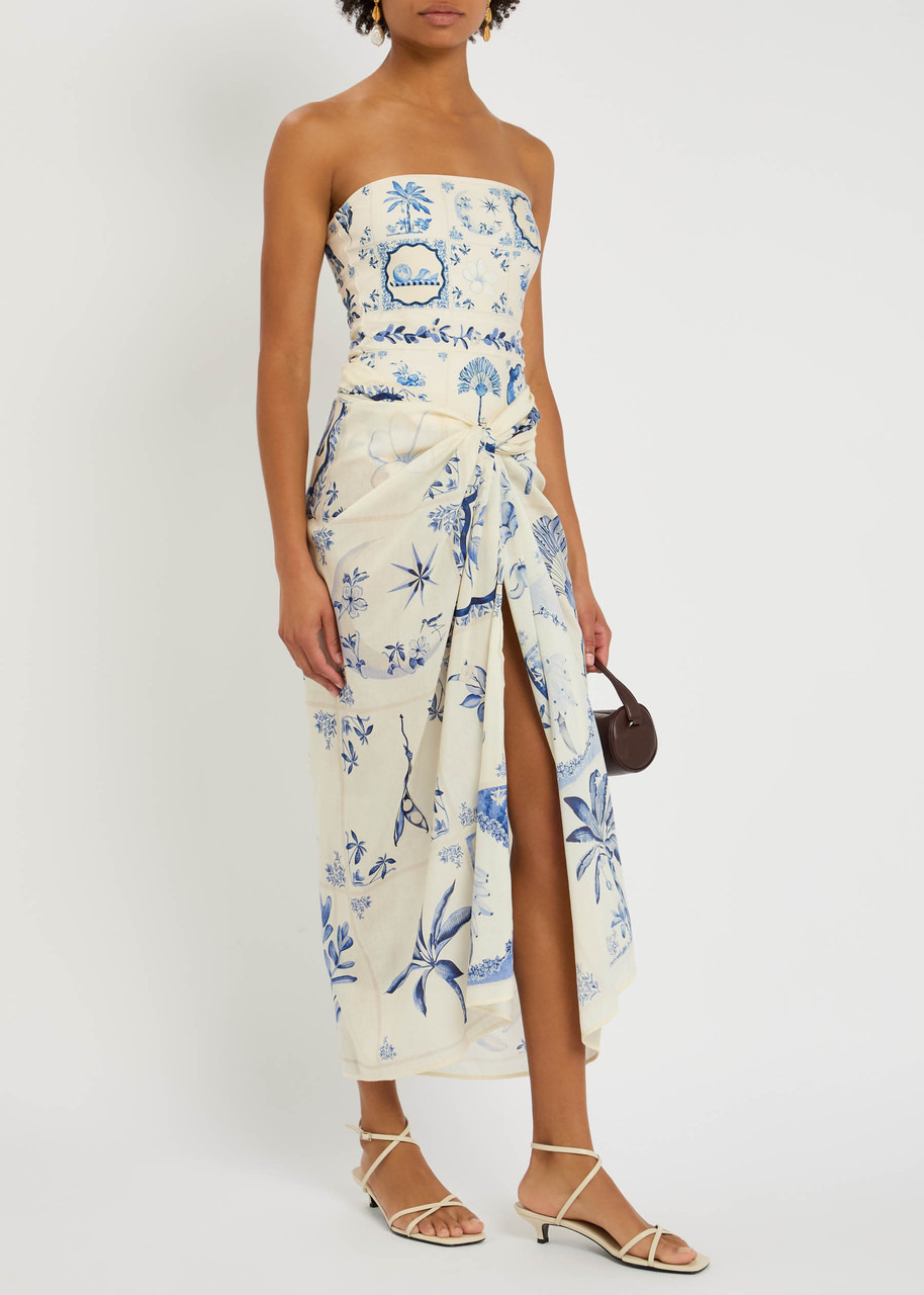 Agua BY Agua Bendita X Andrea Wild Lavanda Floral-print Cotton-blend Sarong - 4