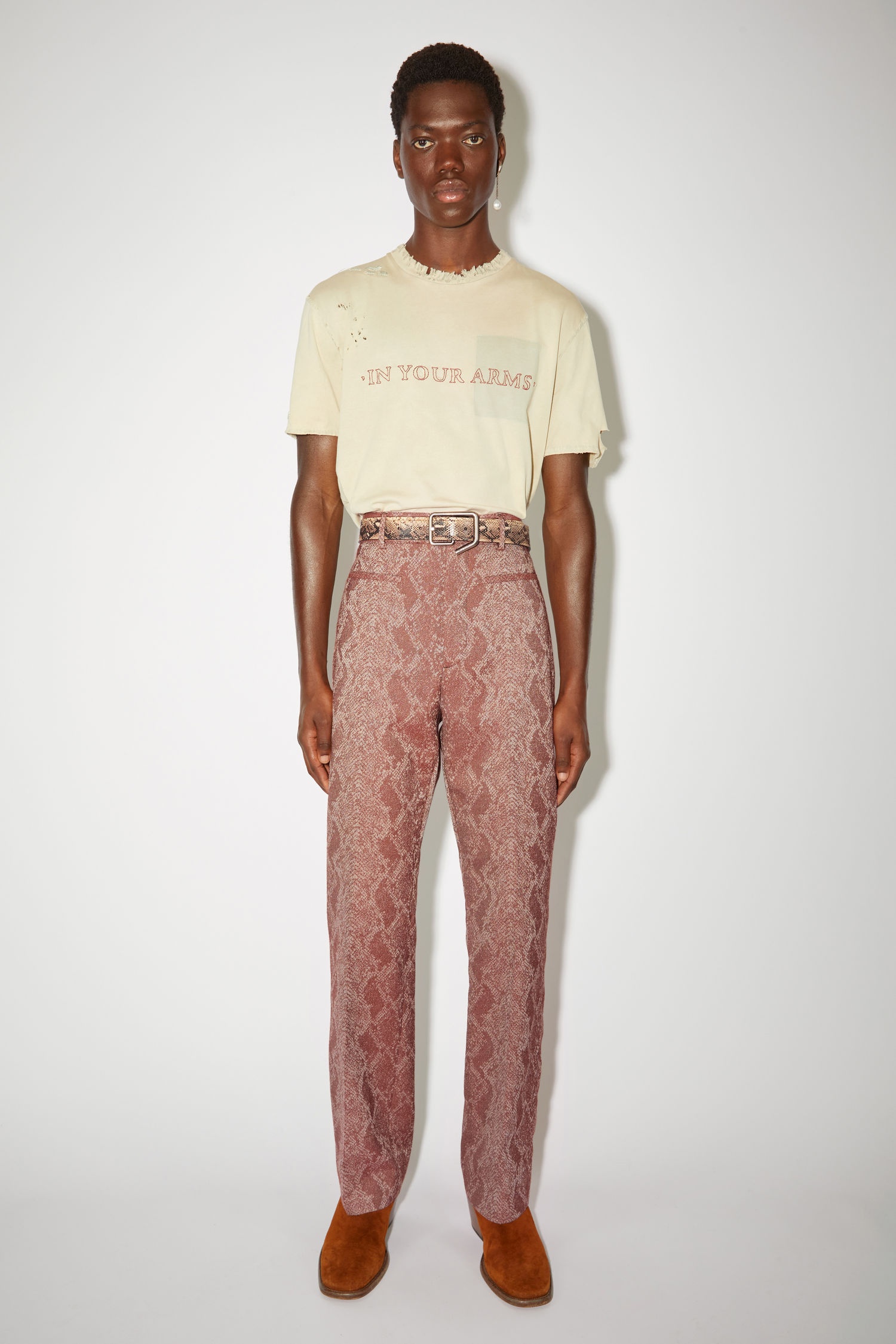 Tailored trousers - Rust red - 2