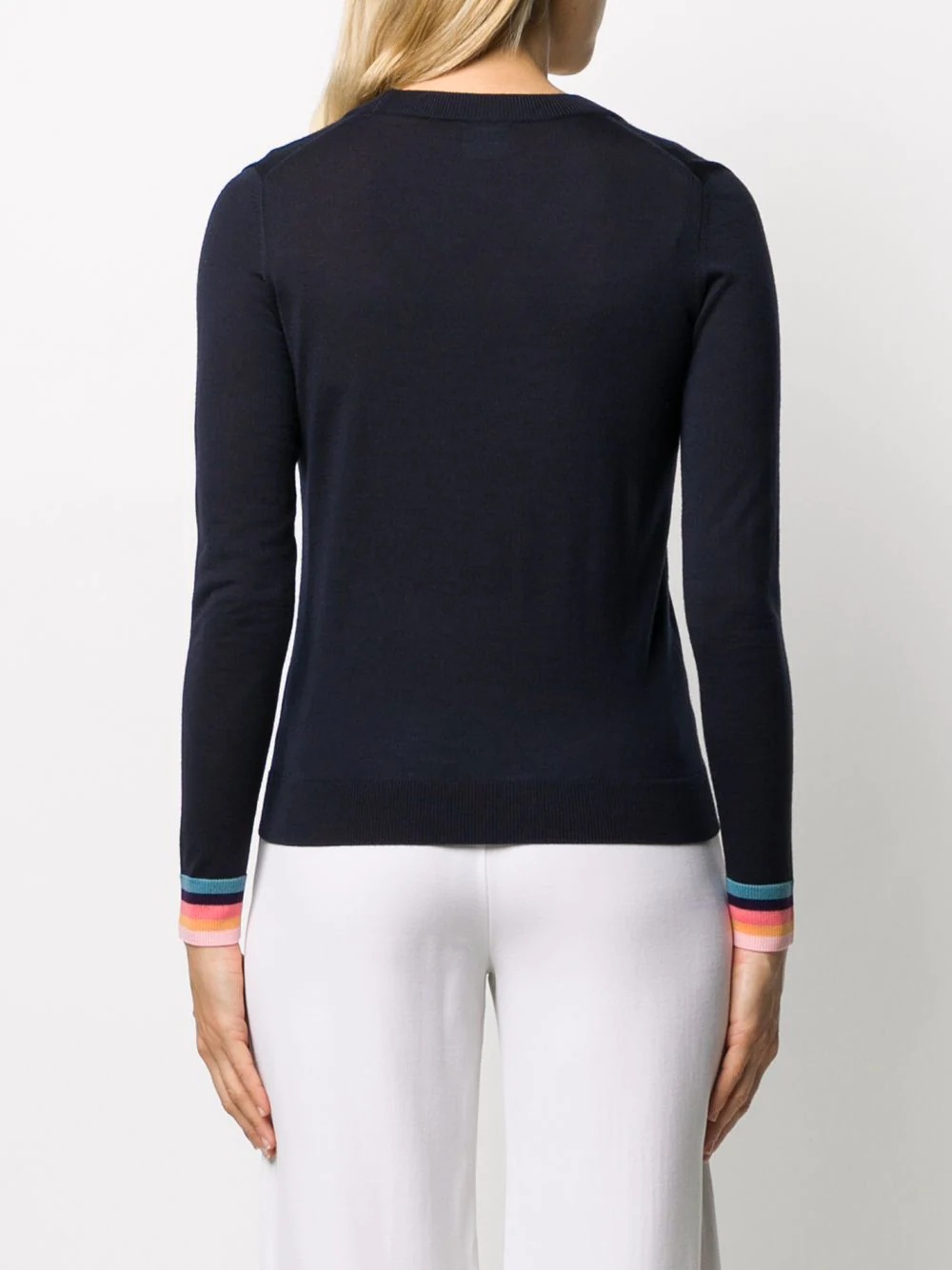 striped cuffs jumper - 4