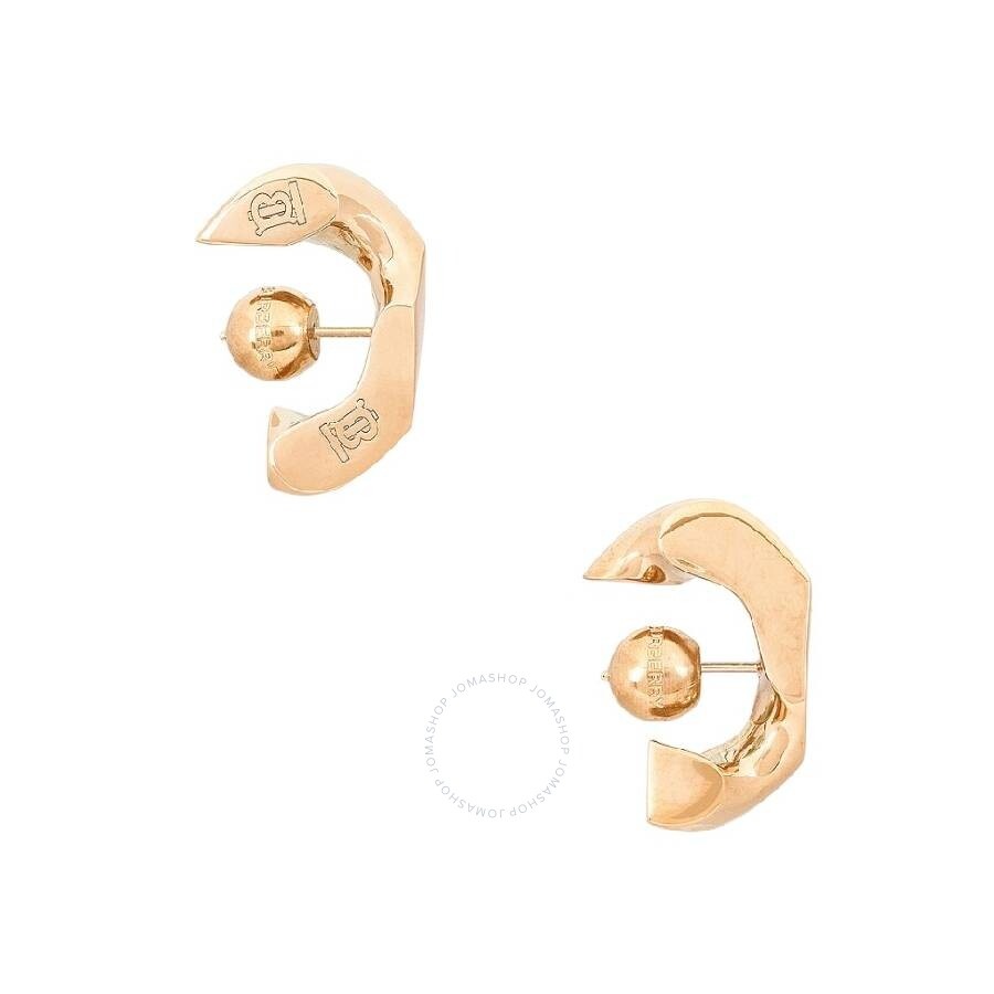 Burberry Gold-Plated Brass TB Earrings - 3