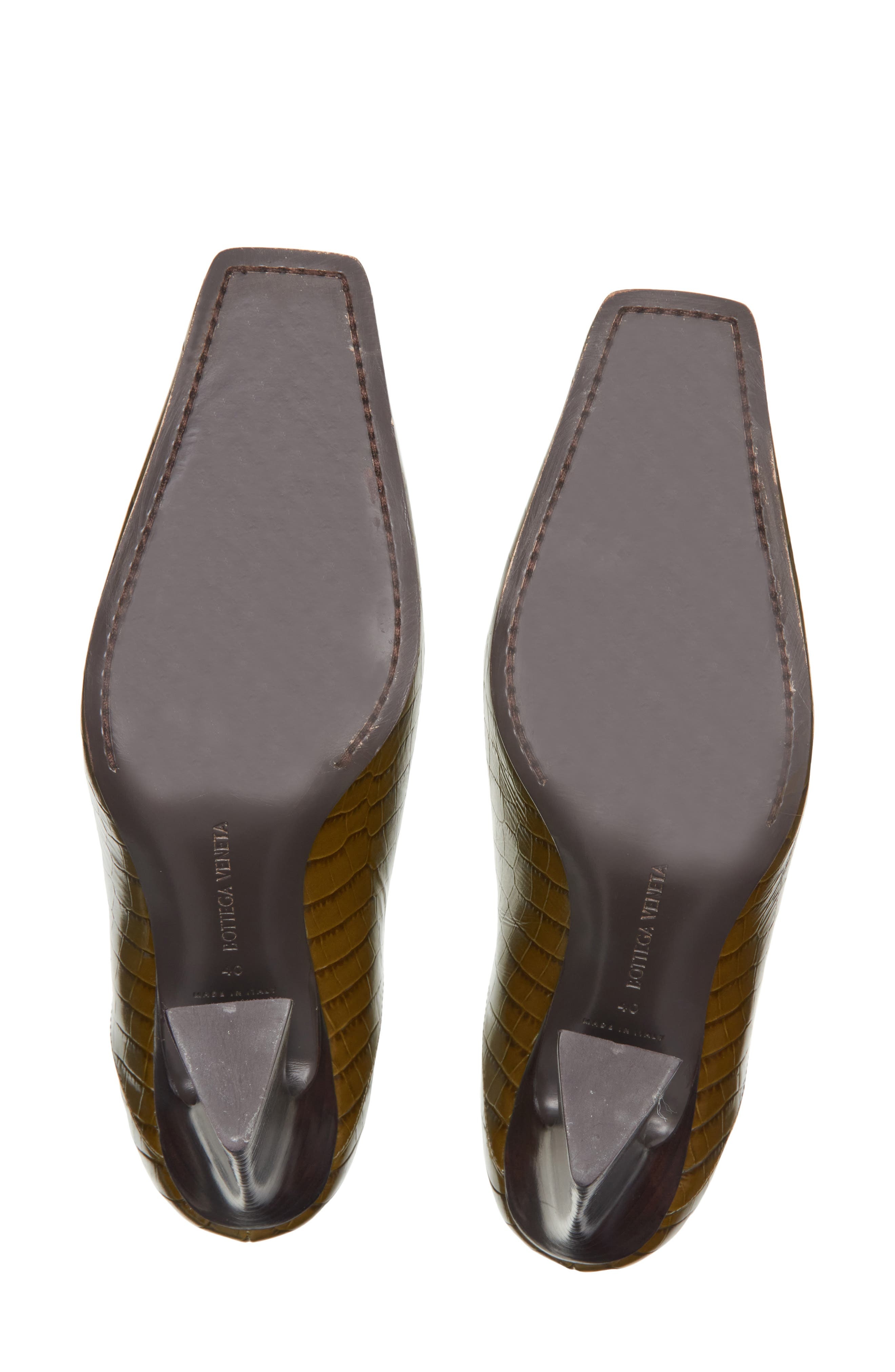 Bottega Veneta Lewis Square Toe Pump in 3310 Olive Oil at Nordstrom - 7