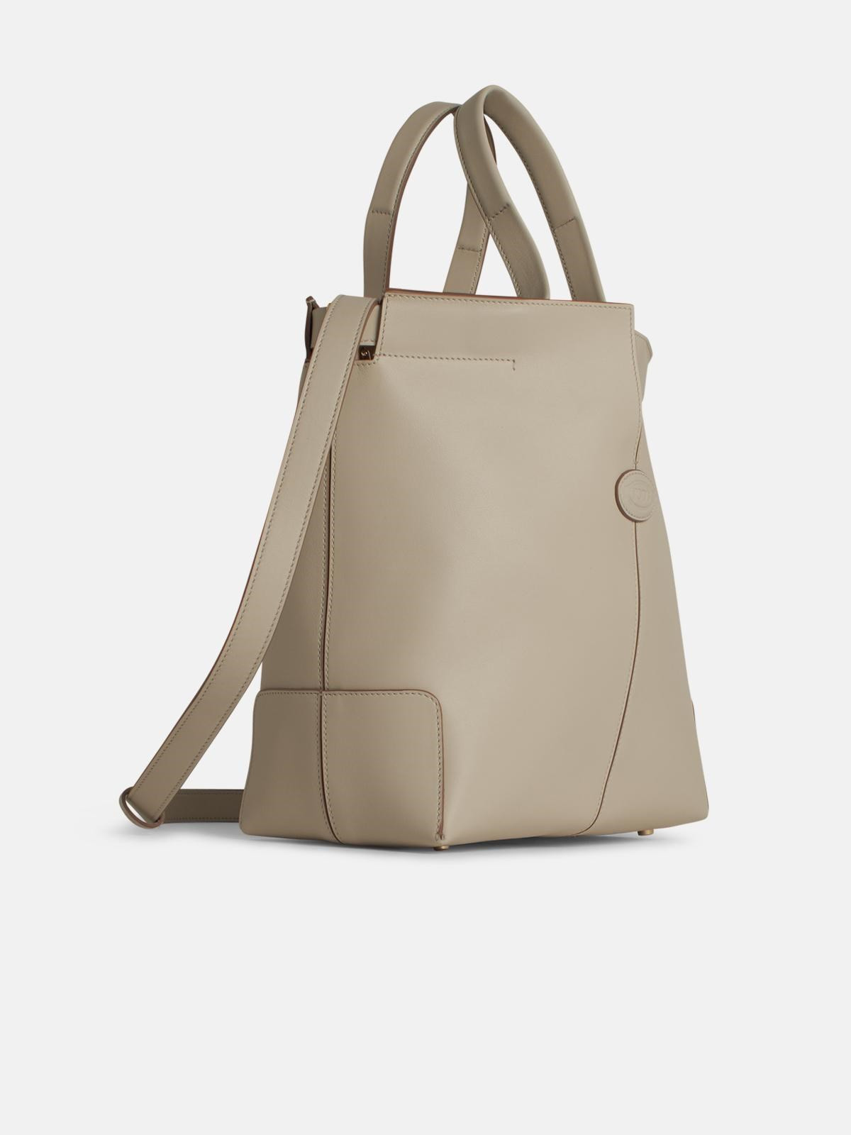 SMALL IVORY LEATHER BAG - 2