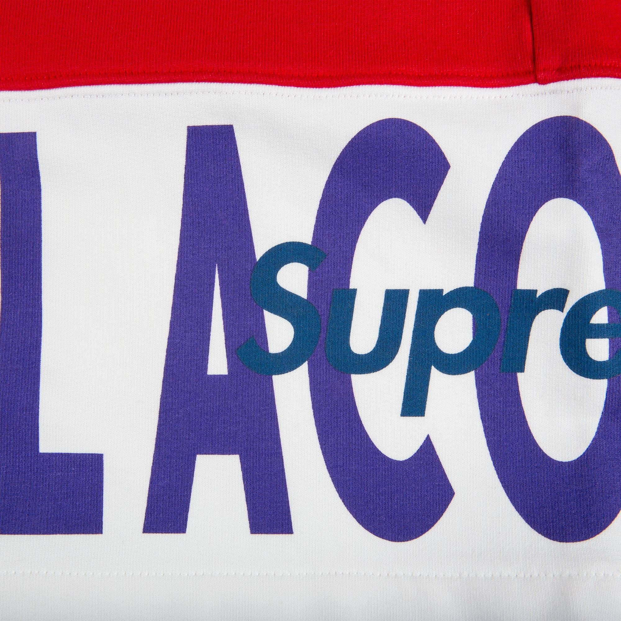 Supreme x Lacoste Logo Panel Sweatshort 'Red' - 3