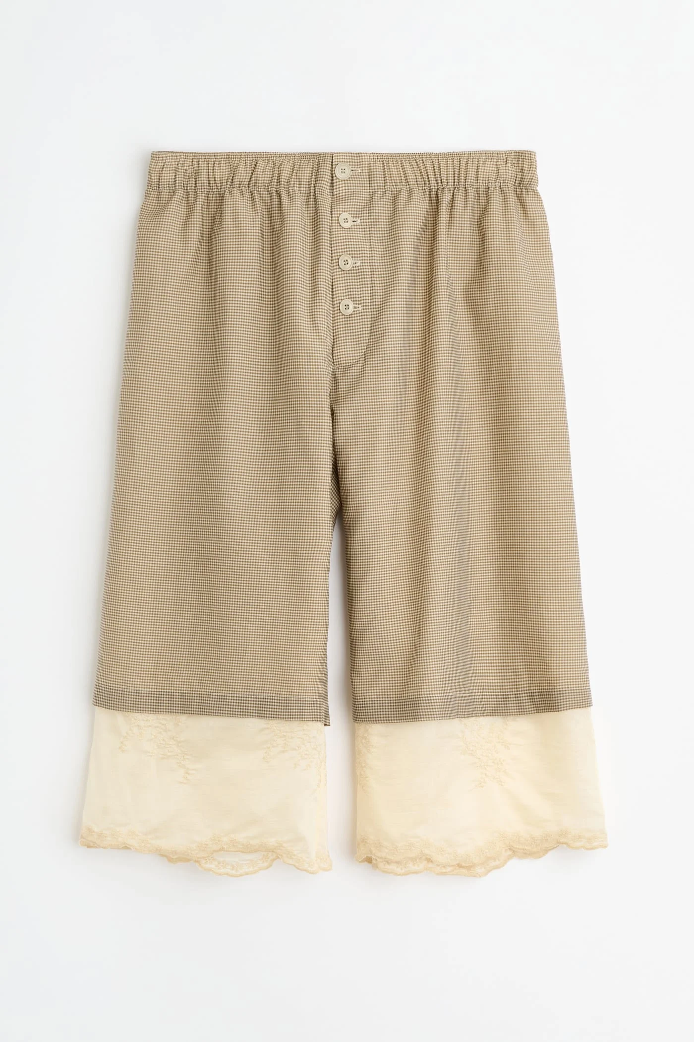 Frill Short Hazel Grid Cloud Cotton Silk - 1