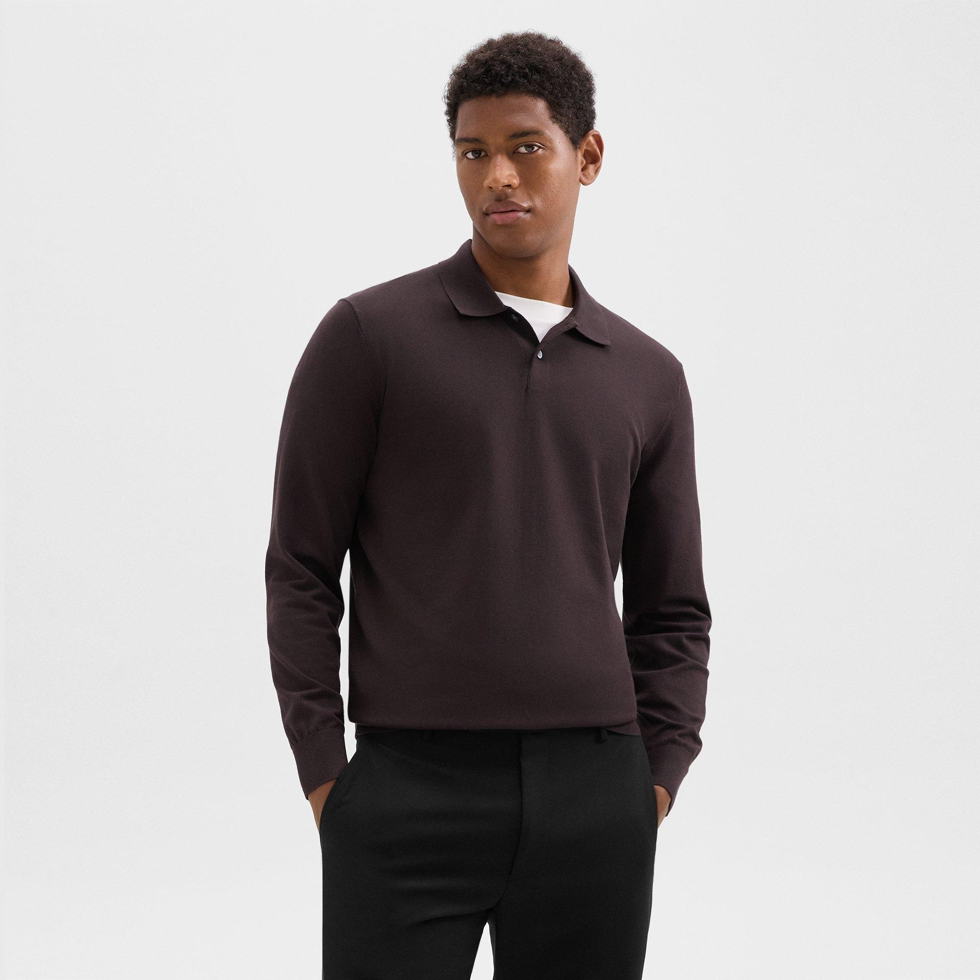 Goris Long-Sleeve Polo Shirt in Light Bilen - 2