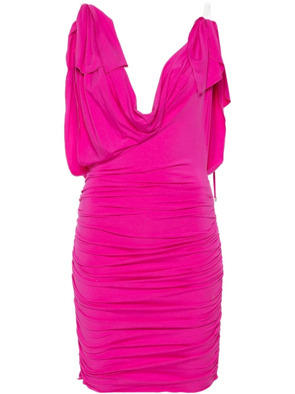 draped mini dress - 1