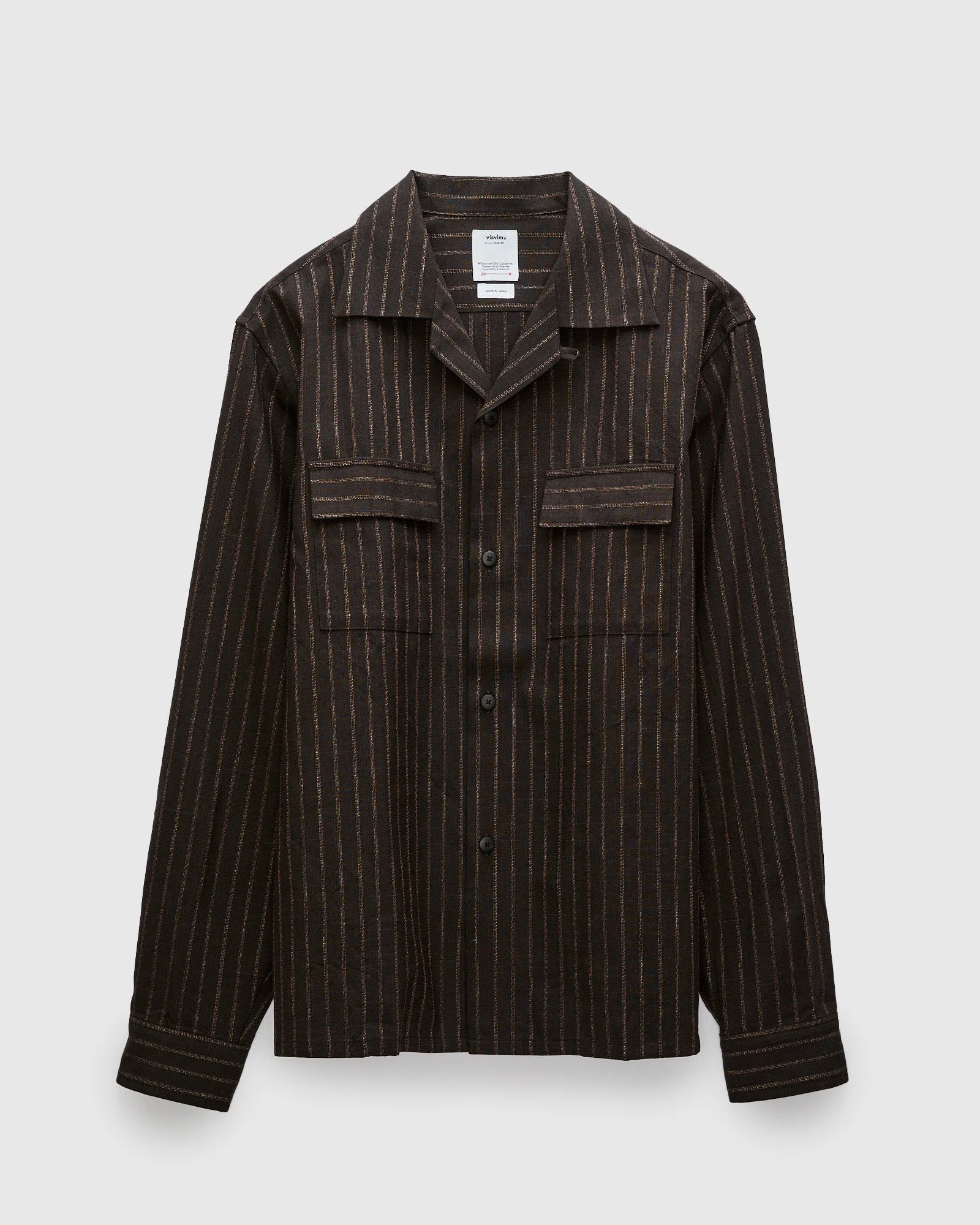 Keesey Shirt Stripes LS in Black - 1