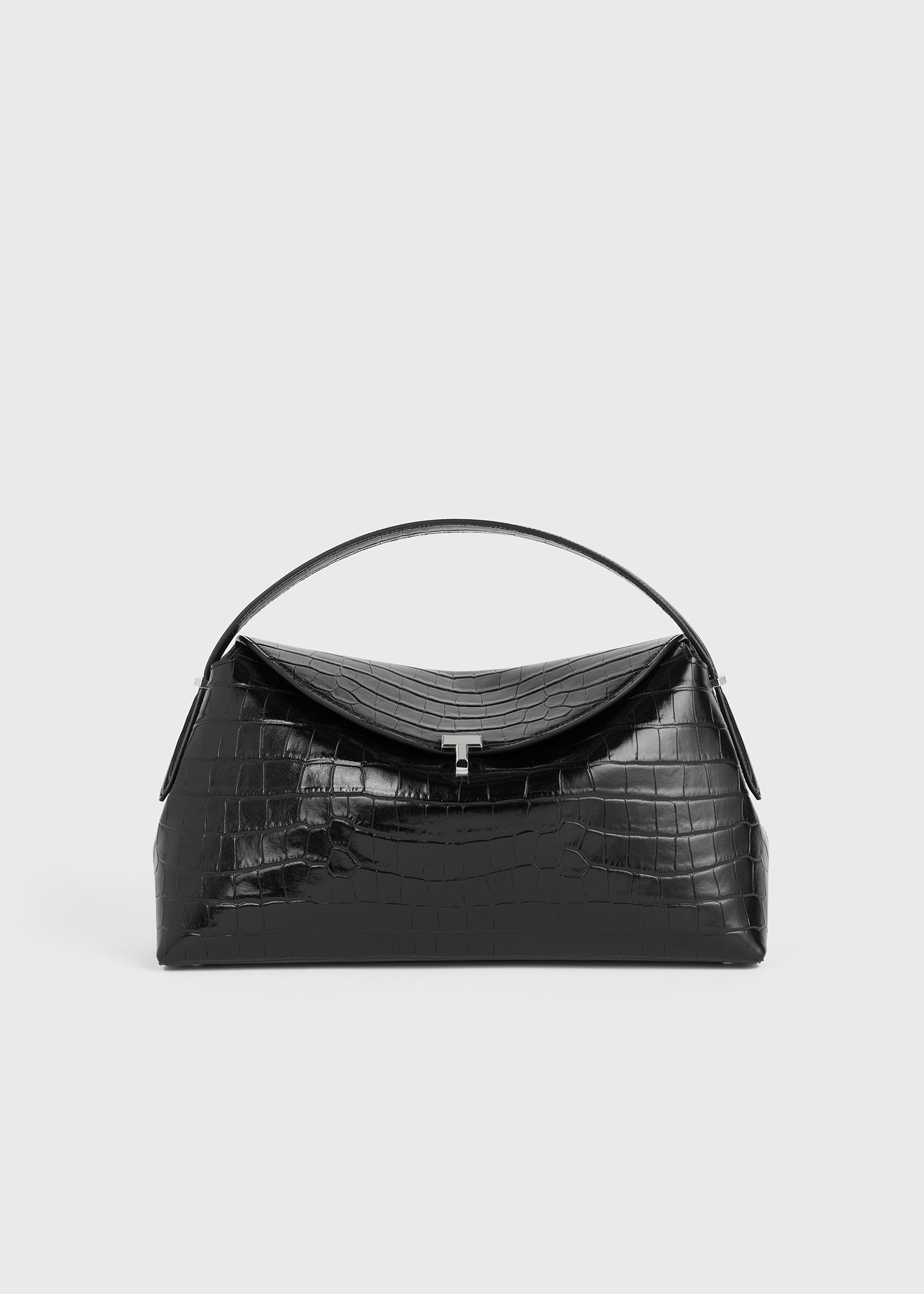 T-lock top handle black croco - 10