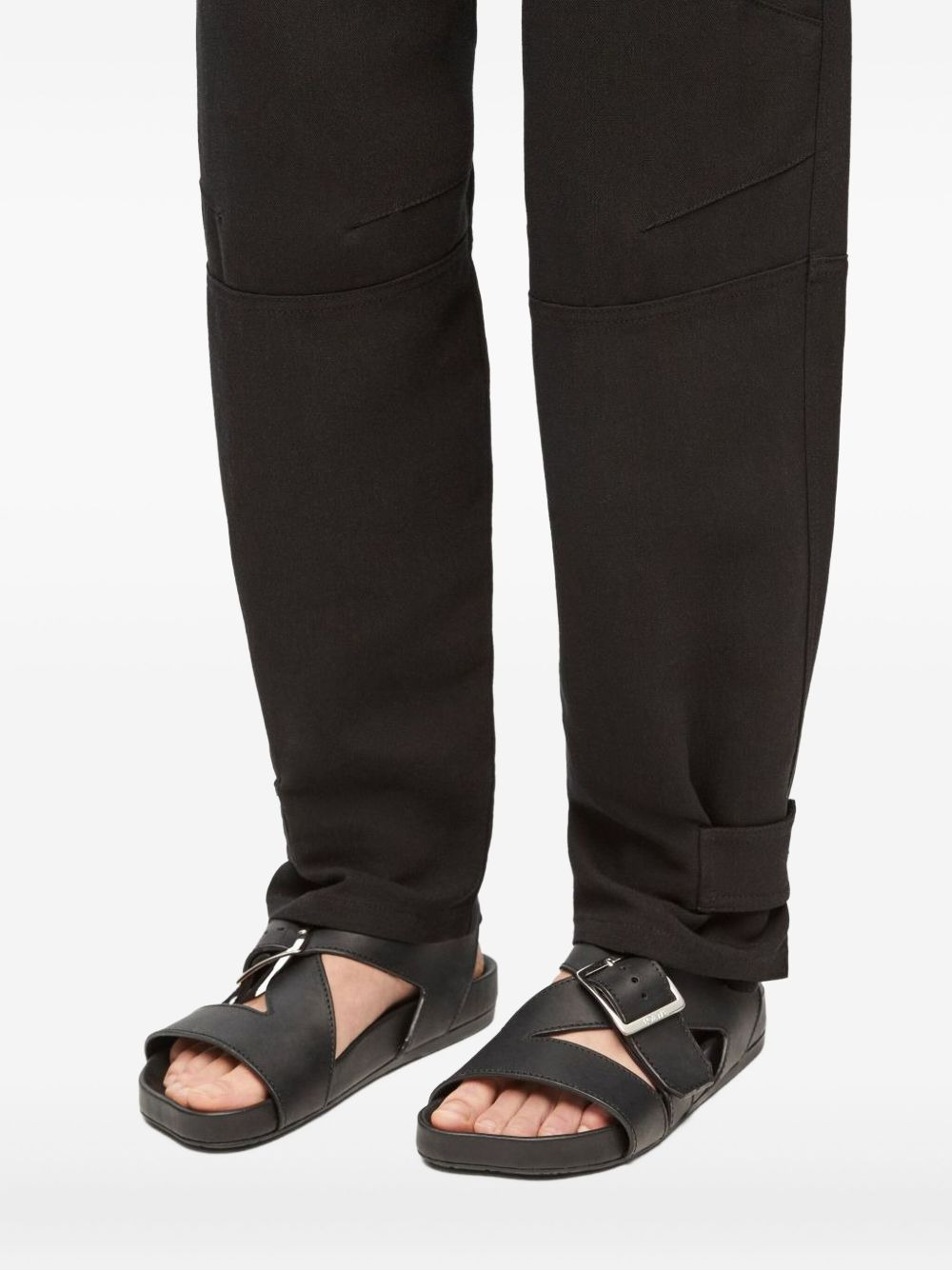 buckle-strap flat sandals - 5