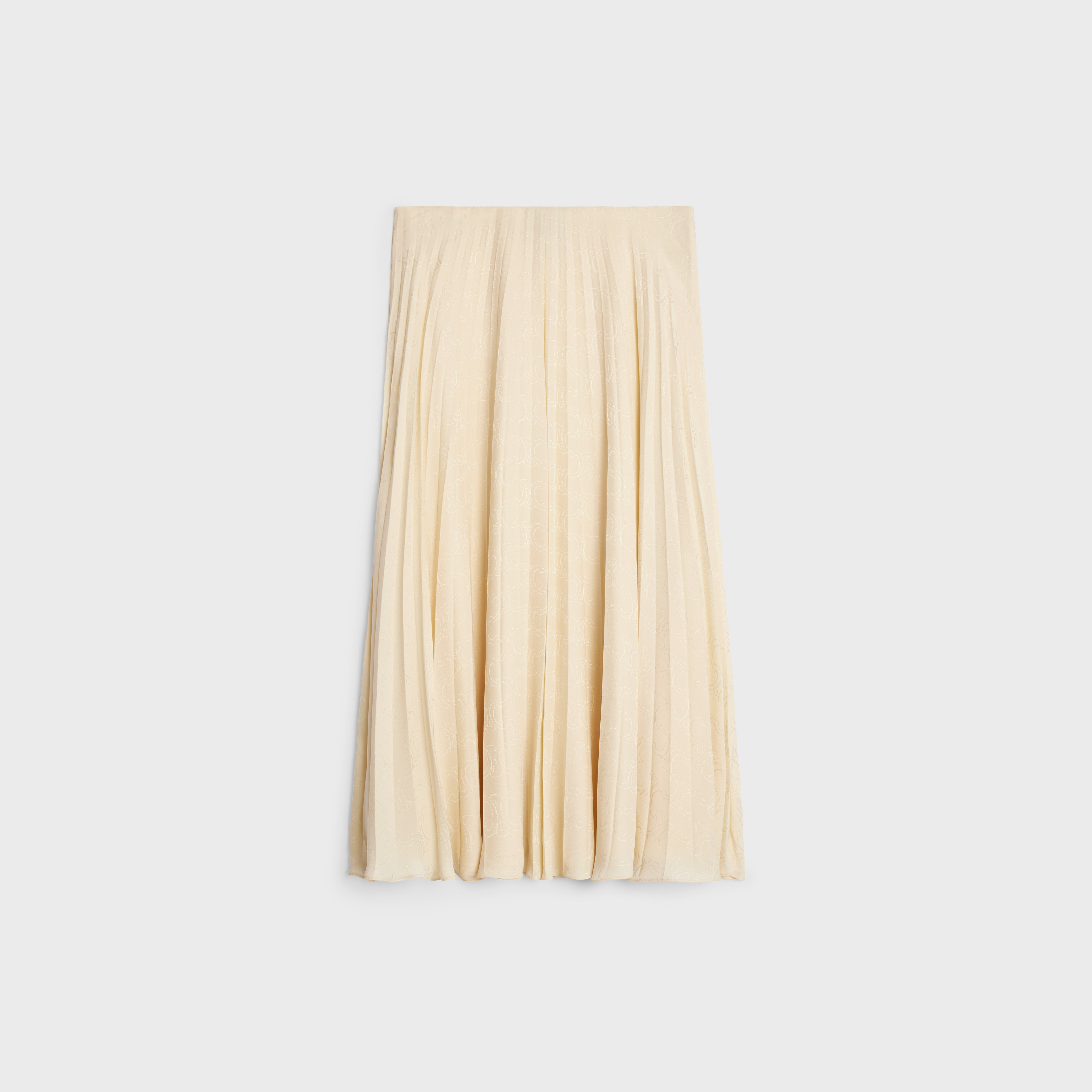 pleated midi skirt in silk jacquard - 1
