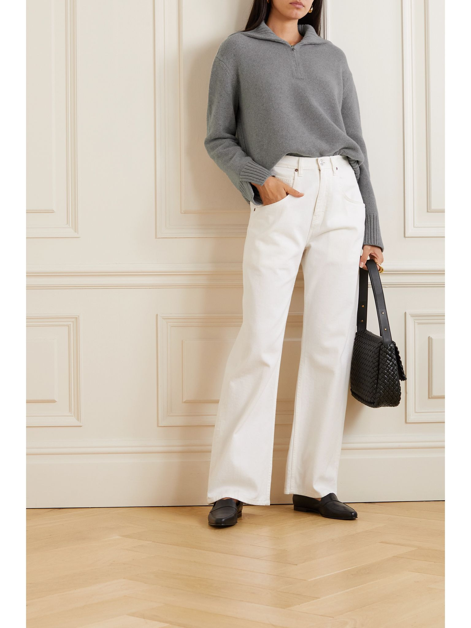 Cashmere half-zip sweater Gray - 2