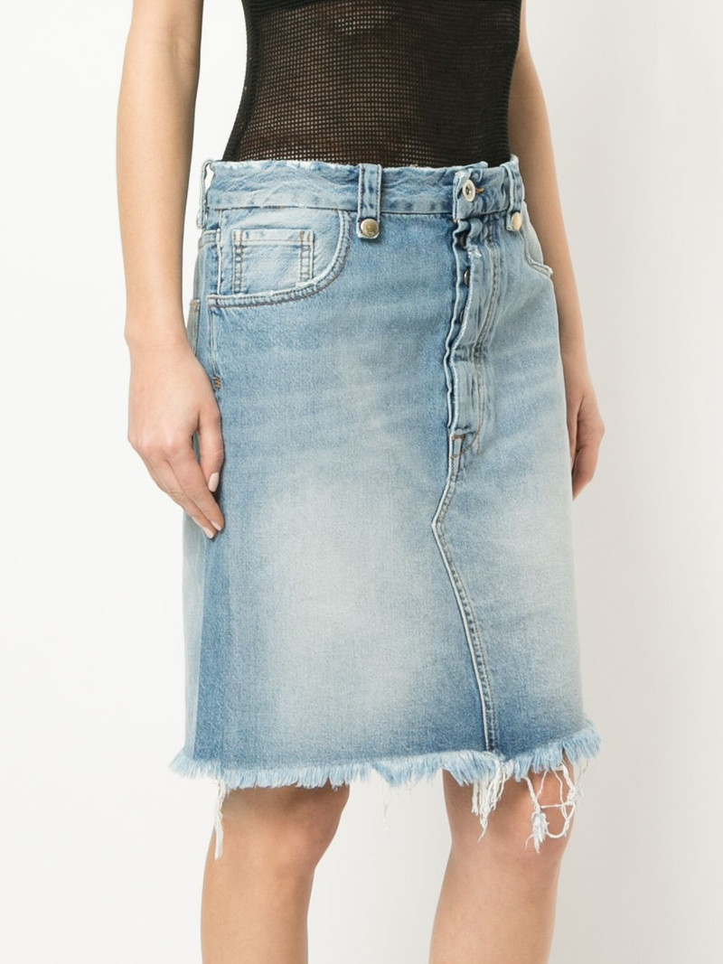 frayed denim skirt 3