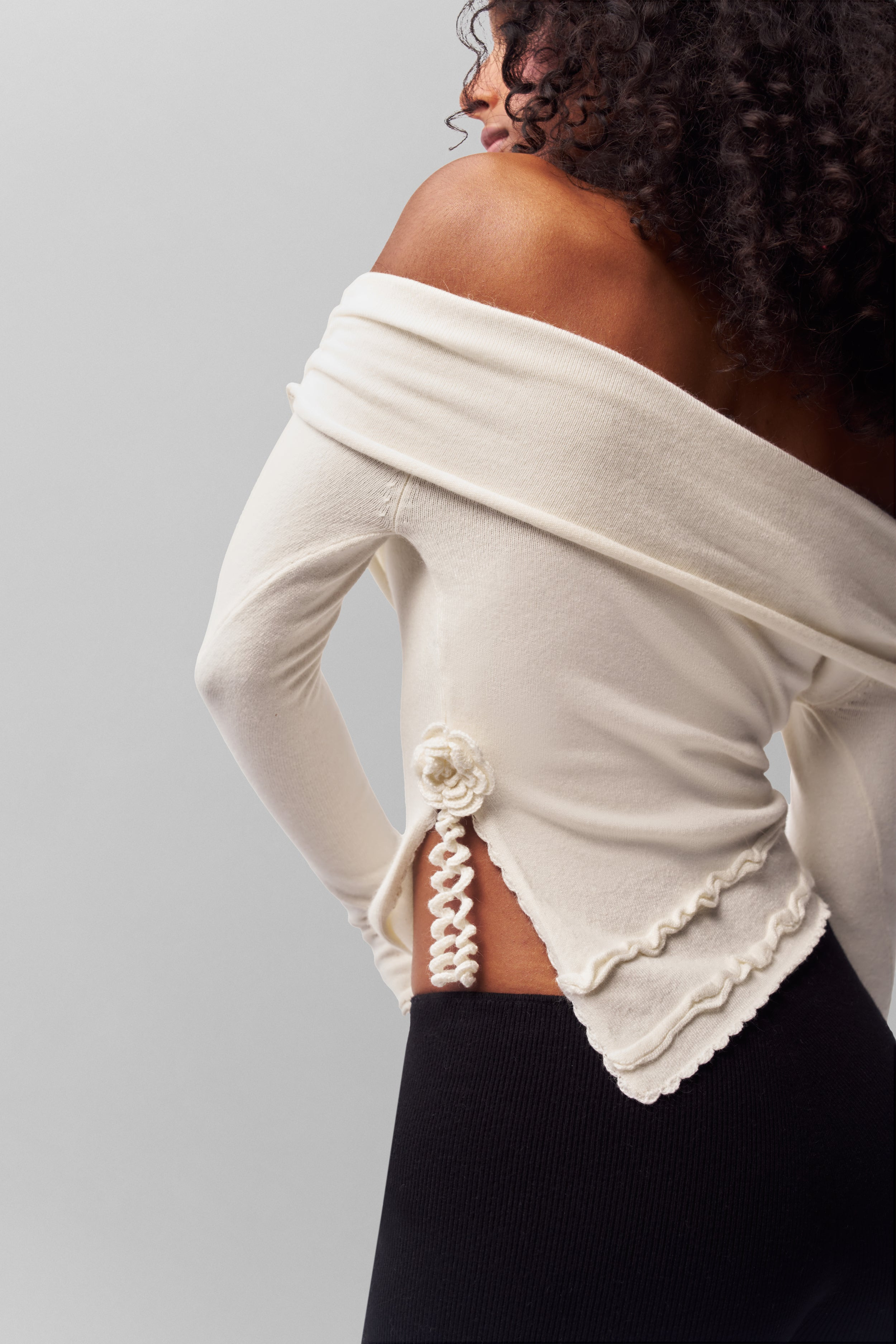 SOLER FOLD OVER KNIT TOP - 3