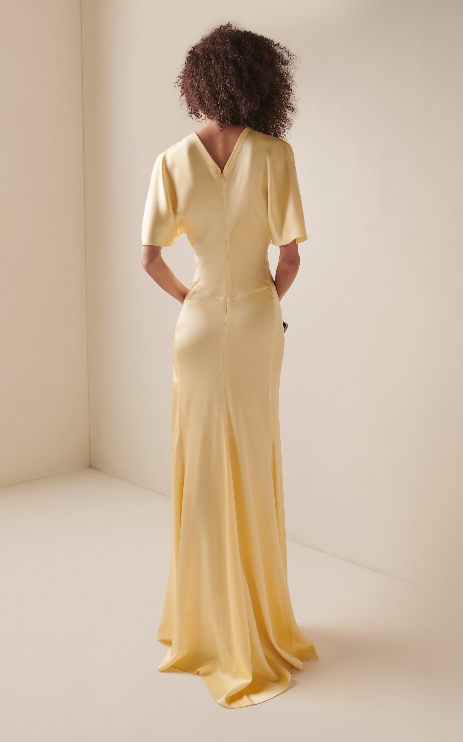 Bella Gathered Maxi Dress yellow - 4