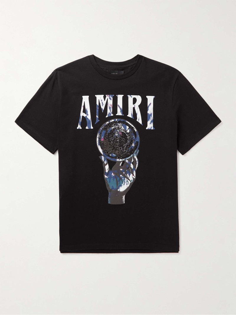 Crystal Ball Printed Cotton-Jersey T-Shirt - 1
