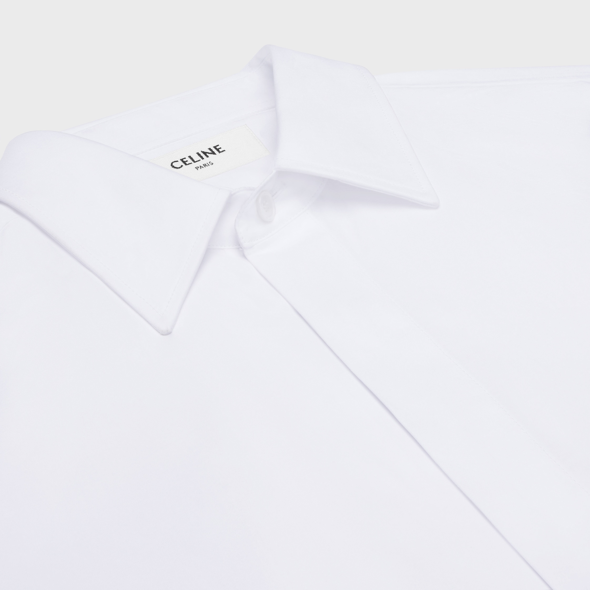 loose shirt in cotton poplin - 3