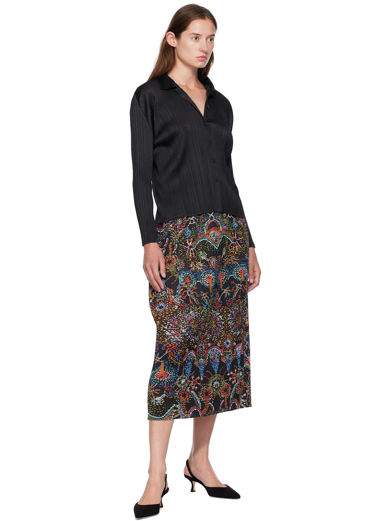 Pleats Please Issey Miyake Black Light Festival Midi Skirt outlook