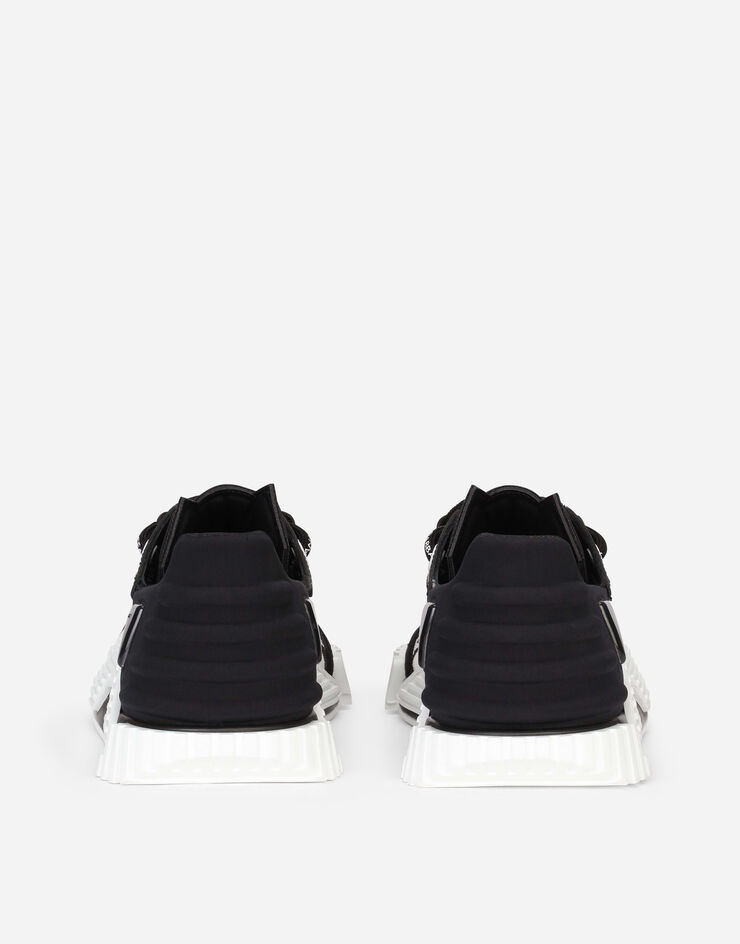 Mixed-materials NS1 slip-on sneakers with logo print - 3