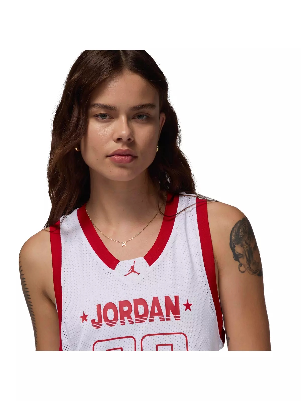 Women's 23 Jersey Tank - White/Red - 3